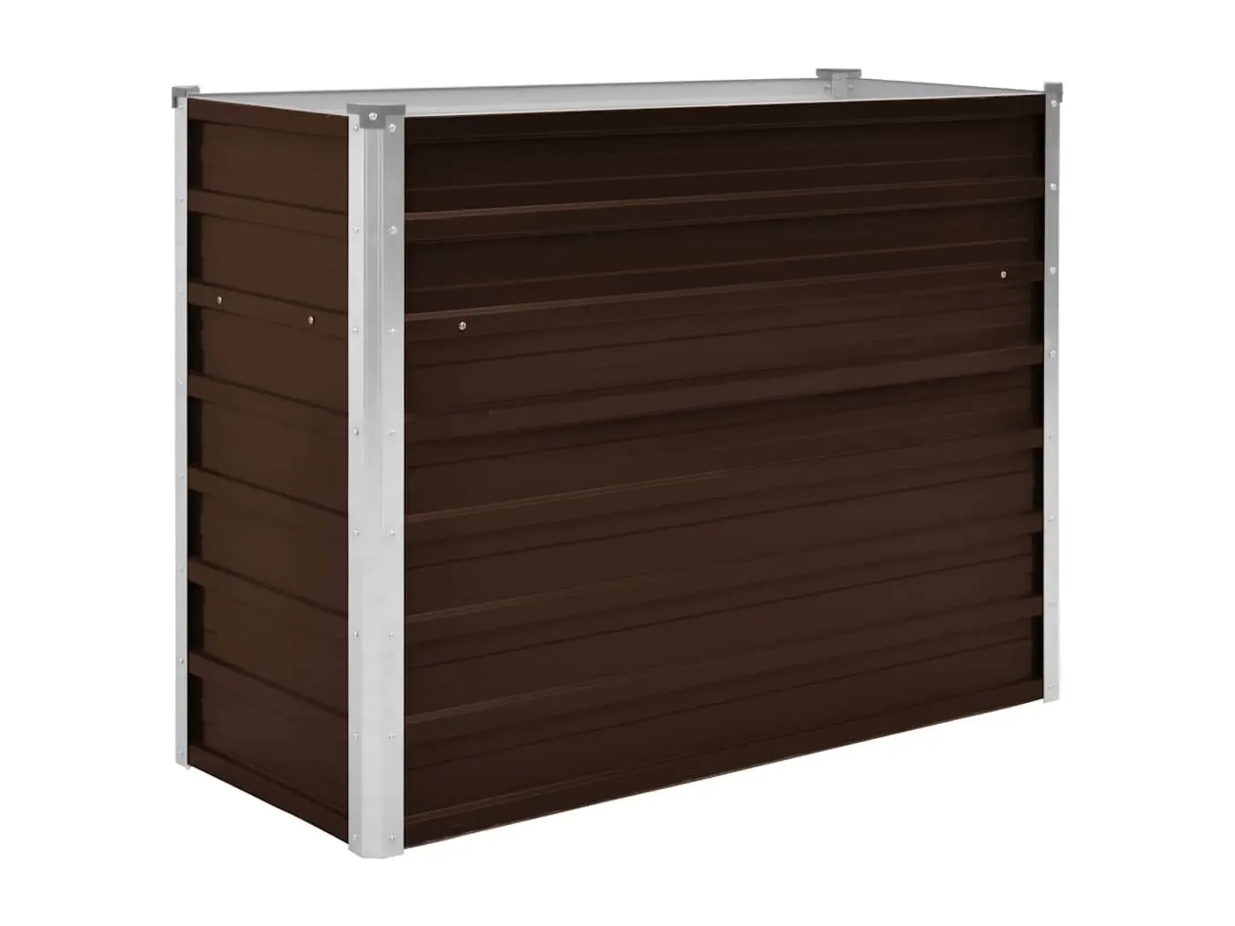 DELUKE OSKAR Hochbeet 100x40x77 cm Braun verzinkter Stahl Gartenbeet