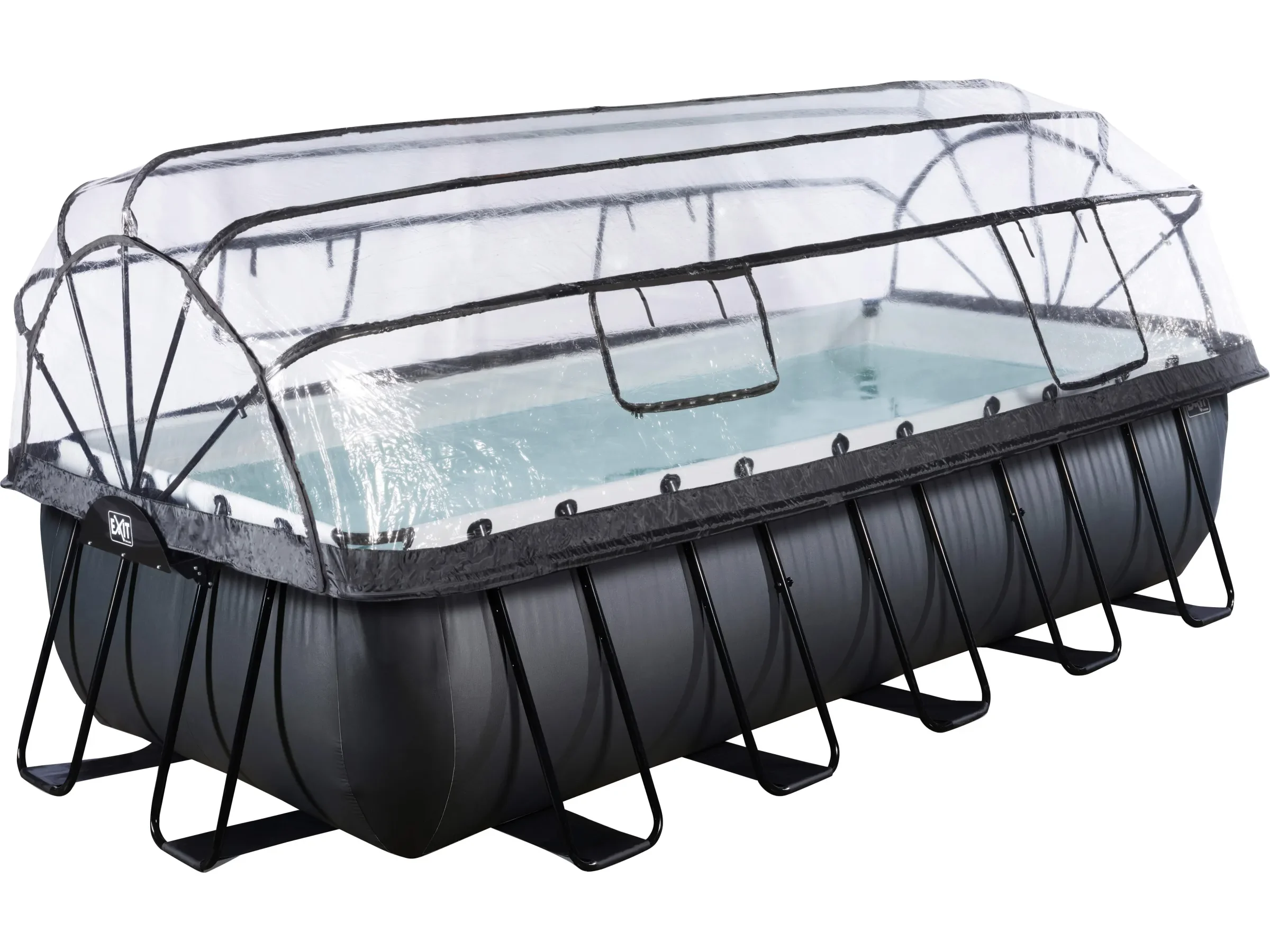 Exit Black Leather Pool 540x250x122 mit Sandfilterpumpe und Abdeckung