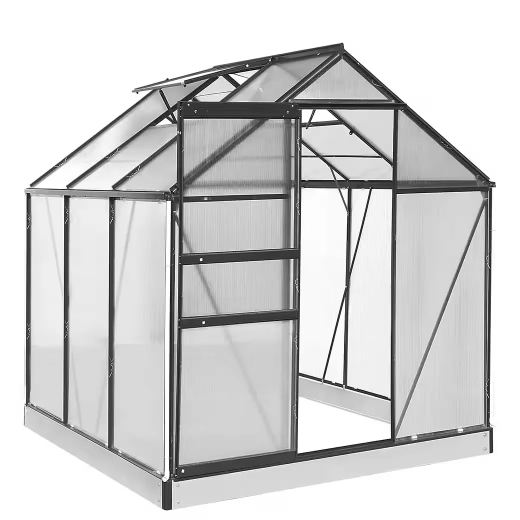 BRAST Gewächshaus Aluminium Fundament 190x190x195 TÜV geprüft