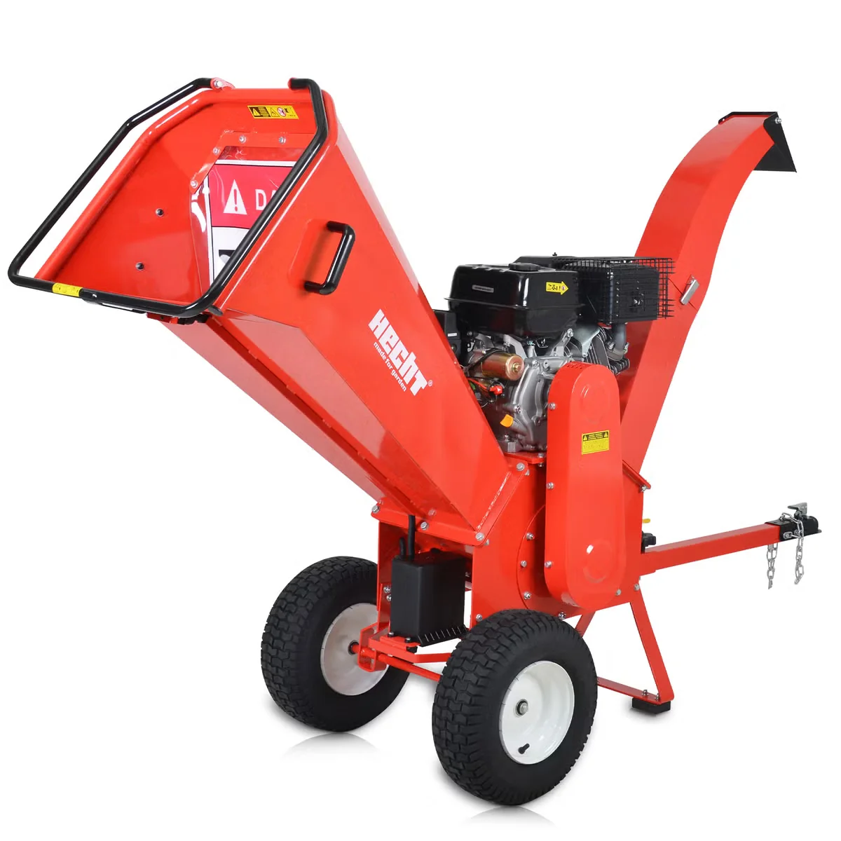 HECHT 6642 Benzin-Gartenhäcksler Holzschredder 4-Takt 15 PS 100 mm