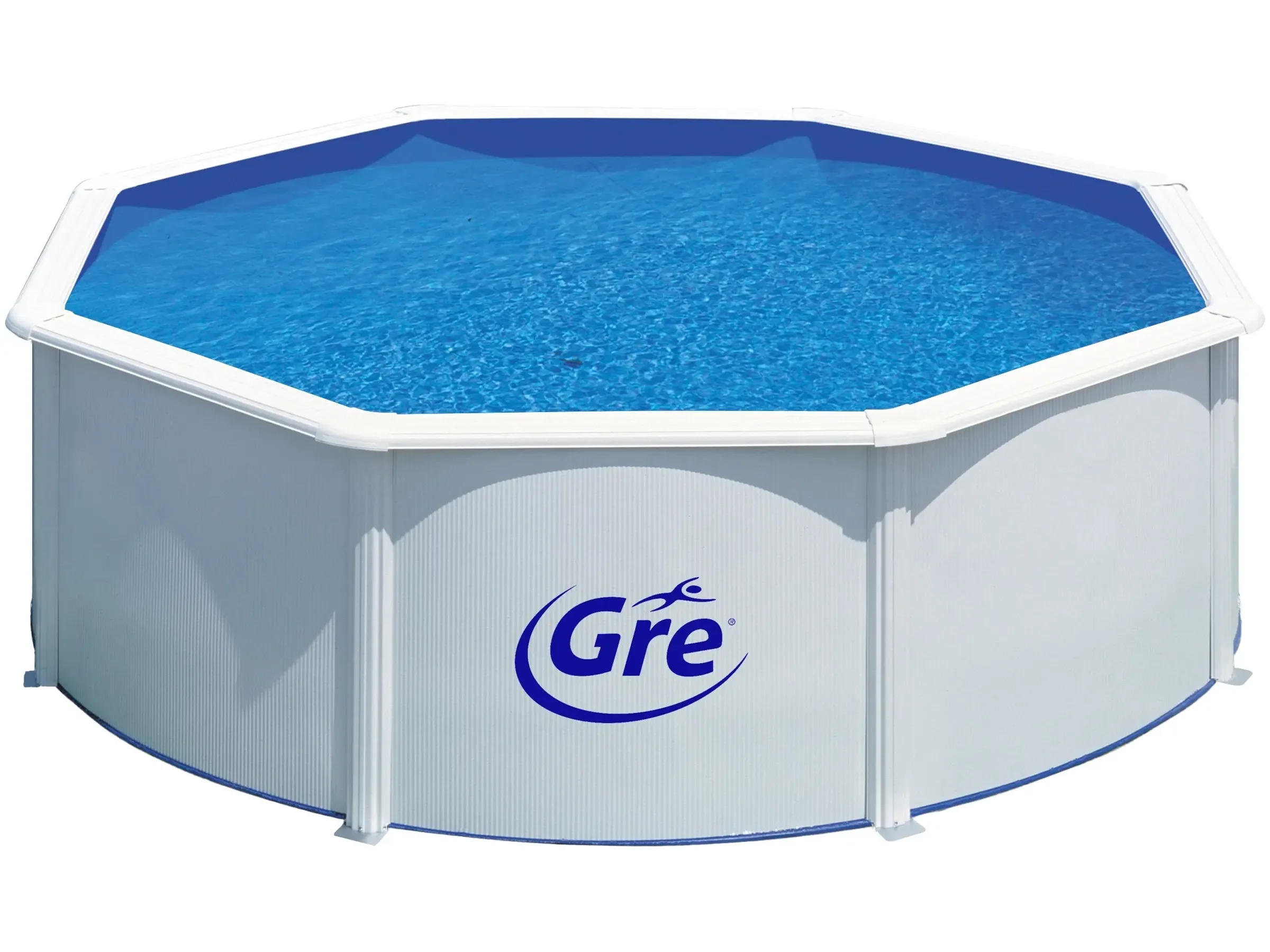 GRE Stahlwandpool Fidji 350 cm x 120 cm rund weiß