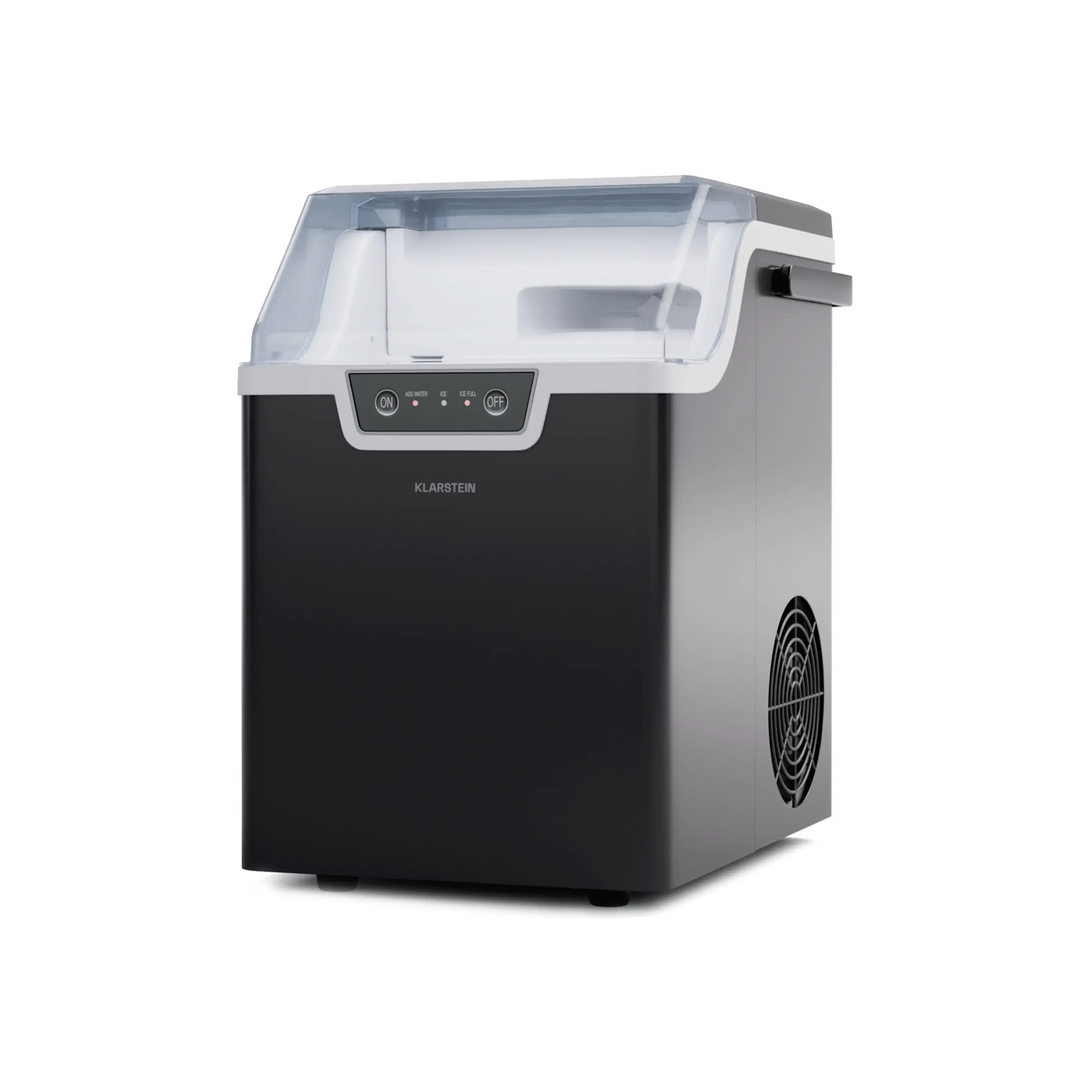 KLARSTEIN Wallberg Nugget-Eiswürfelmaschine 12 kg, 200 W, Schwarz