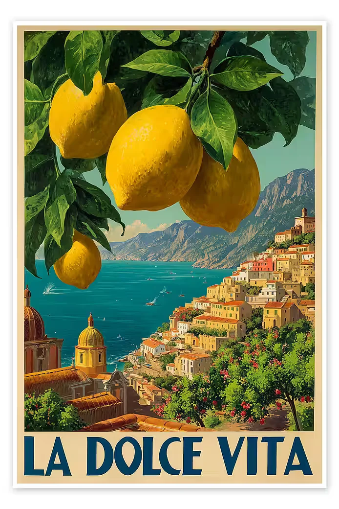 POSTERLOUNGE Wandbild La Dolce Vita Italienische Riviera