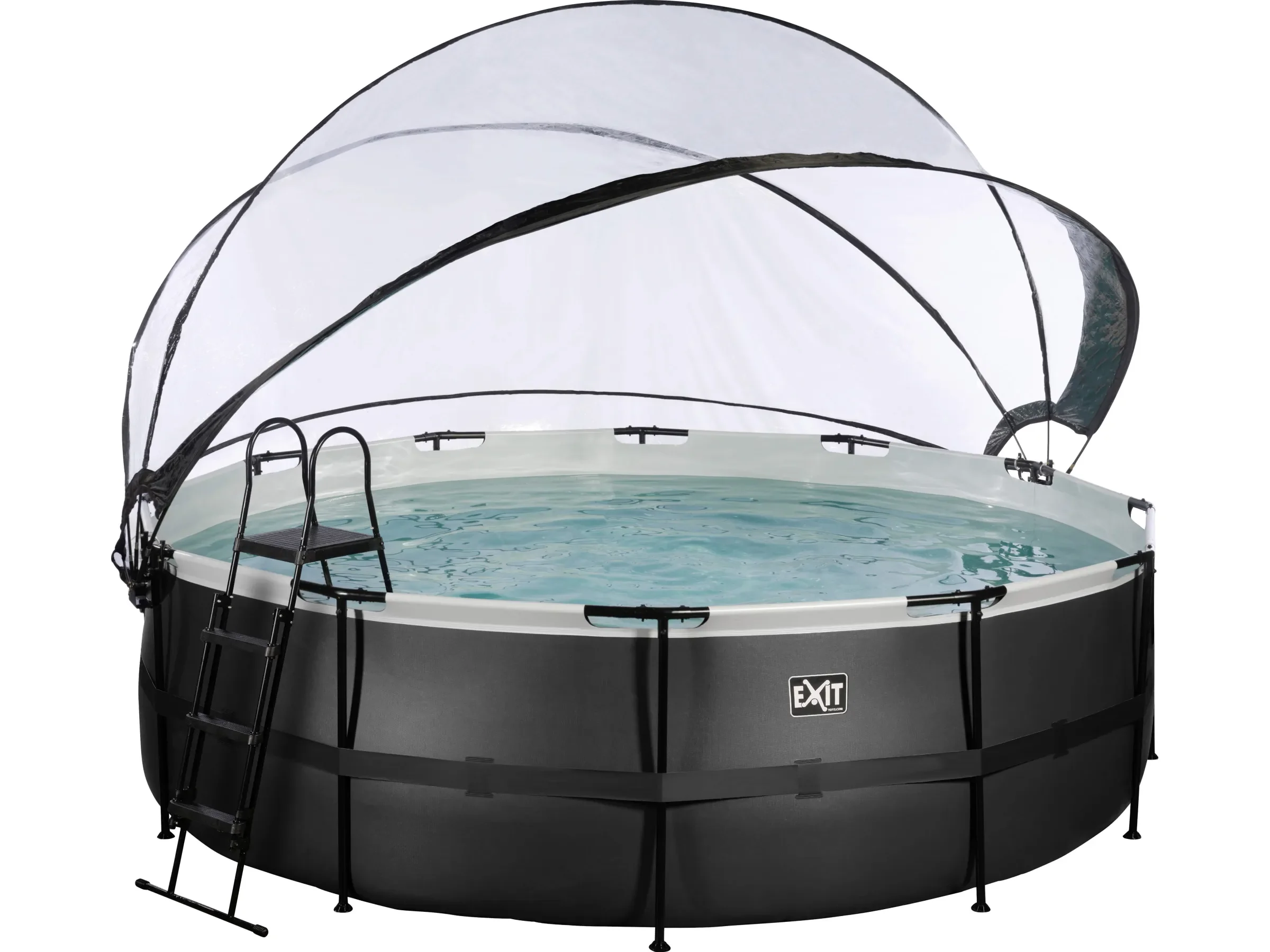 Exit Black Leather Pool 450x122 cm mit Sandfilterpumpe und Abdeckung