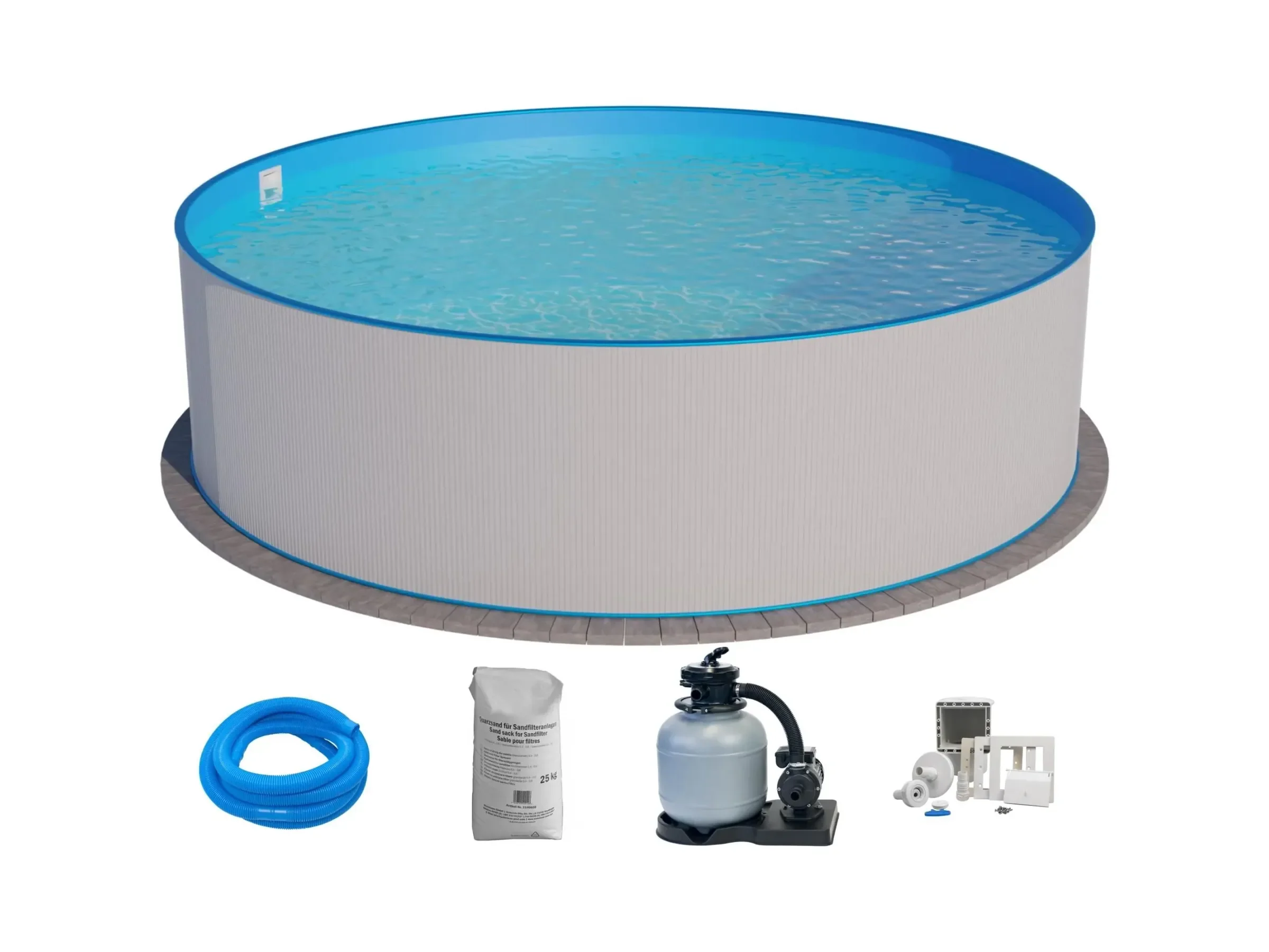 Summer Fun Stahlwandpool Aufstellpool Set Malediven rund 450 x 120 cm