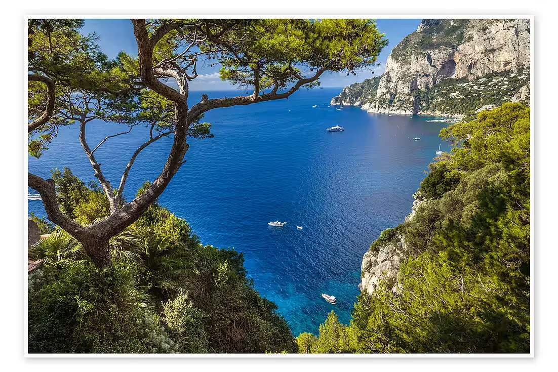 POSTERLOUNGE Wandbild Traumhafter Meerblick Capri Italien