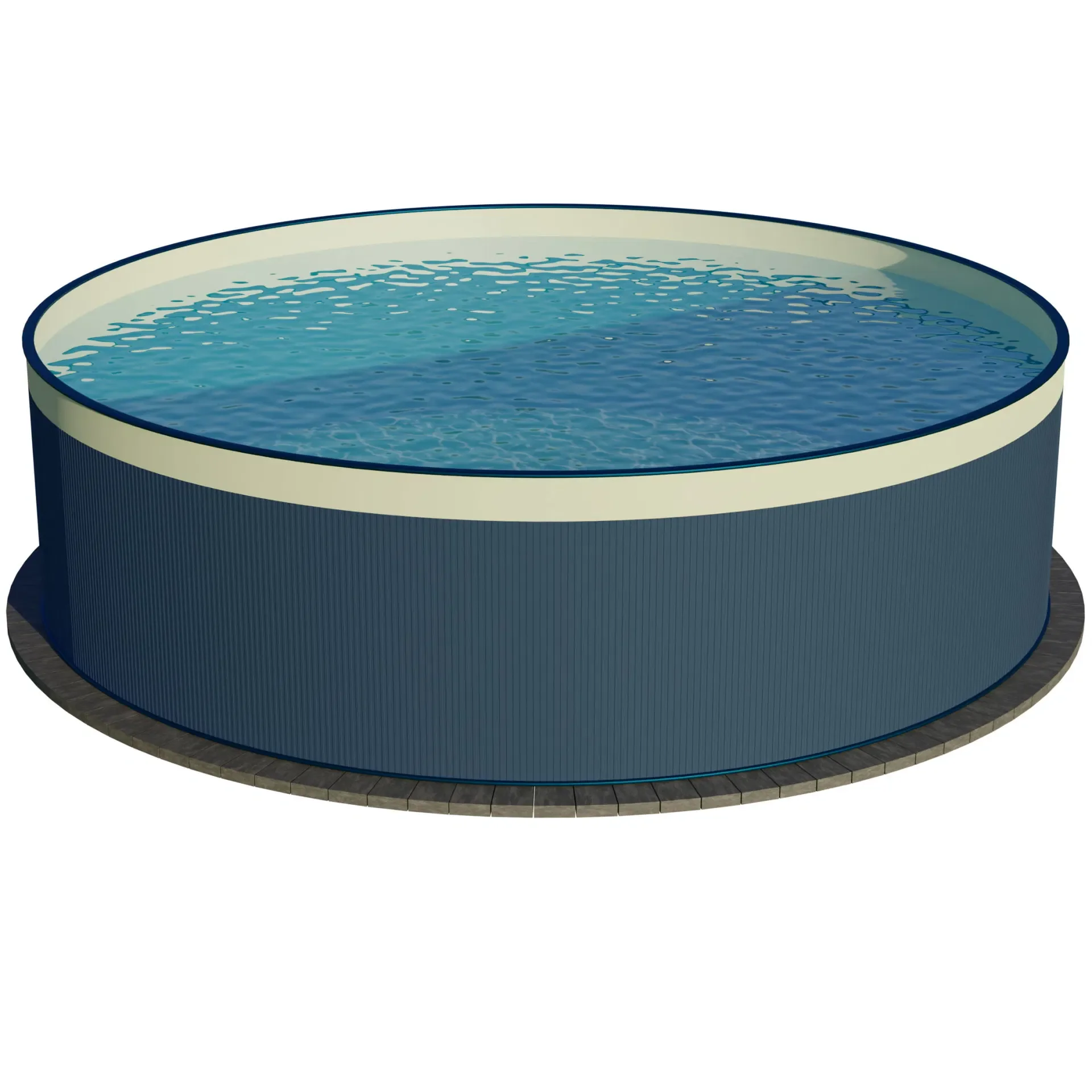 WATERMAN Stahlwandpool 350 x 120 cm anthrazit Sandfolie 0,3 mm Overlap
