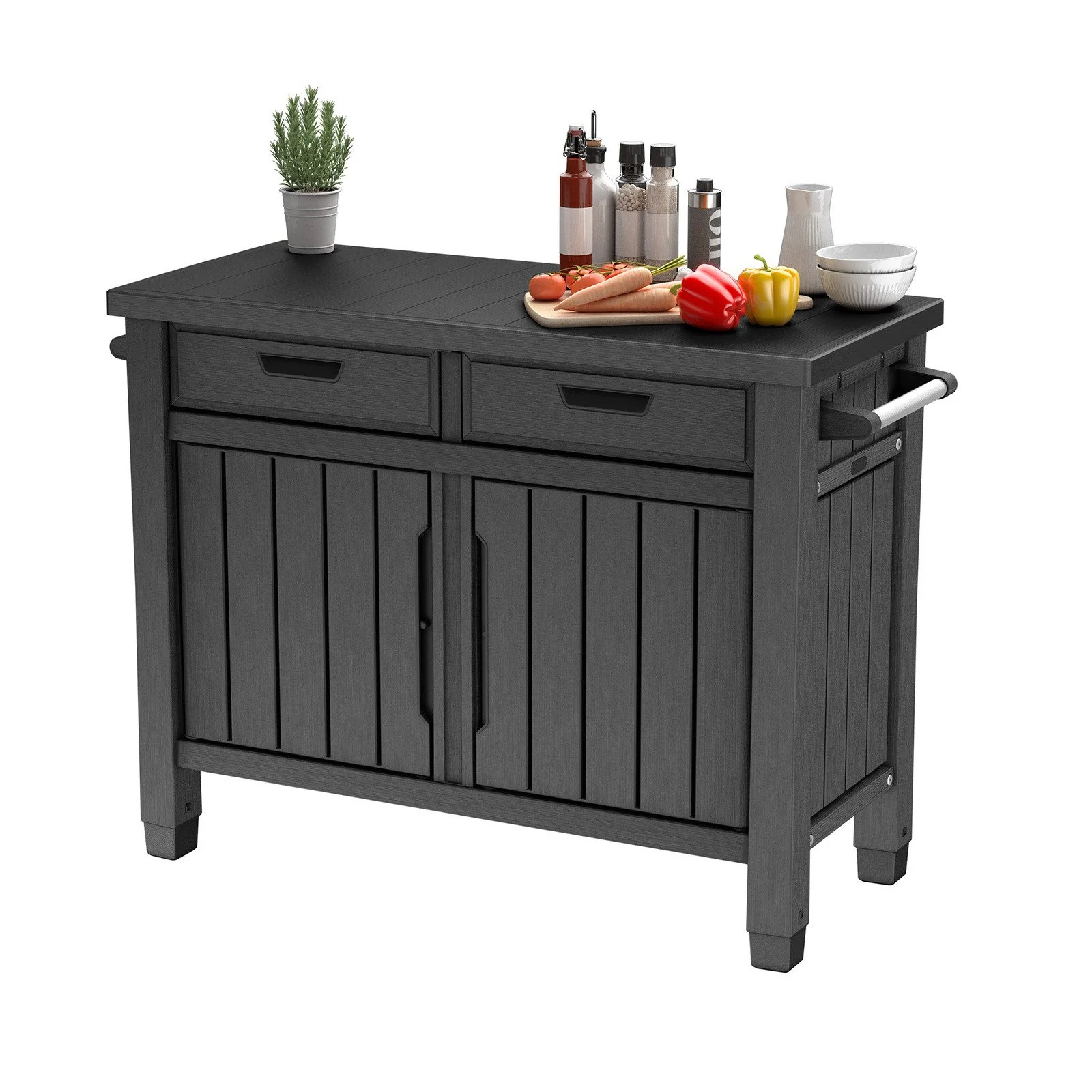 Keter Unity XL Entertainment Grillablagetisch 250 L Anthrazit Outdoor