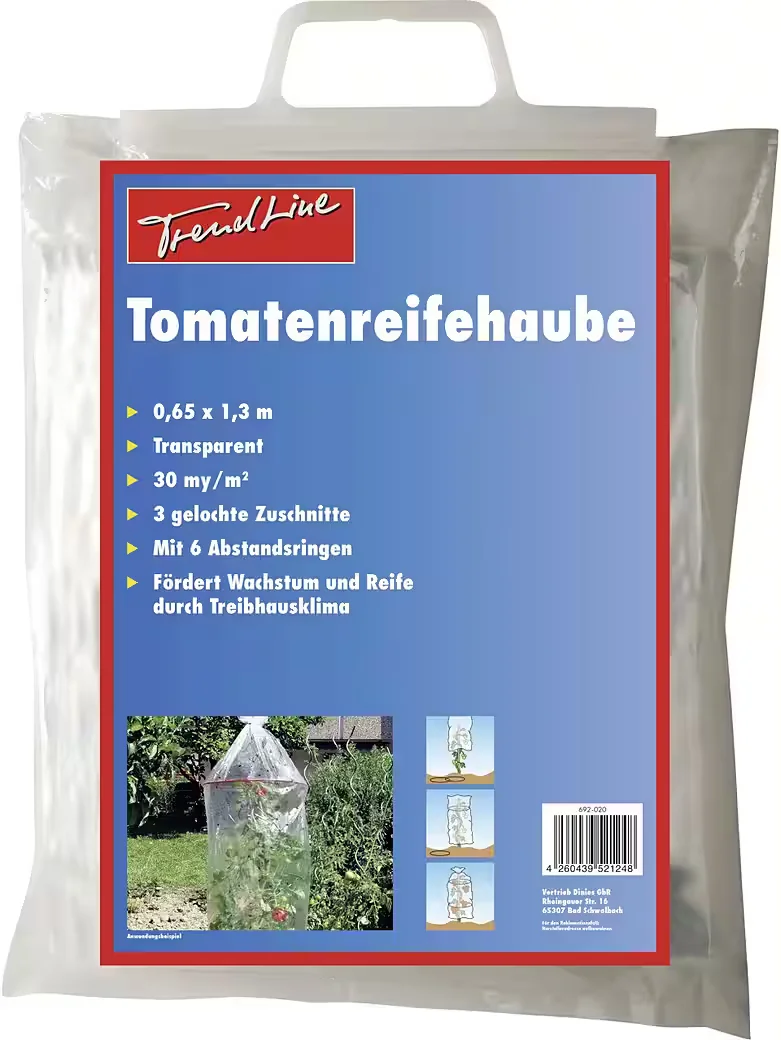 TREND LINE Tomatengewächshaus Tomatenreifhaube 0,65 x 1,3 m