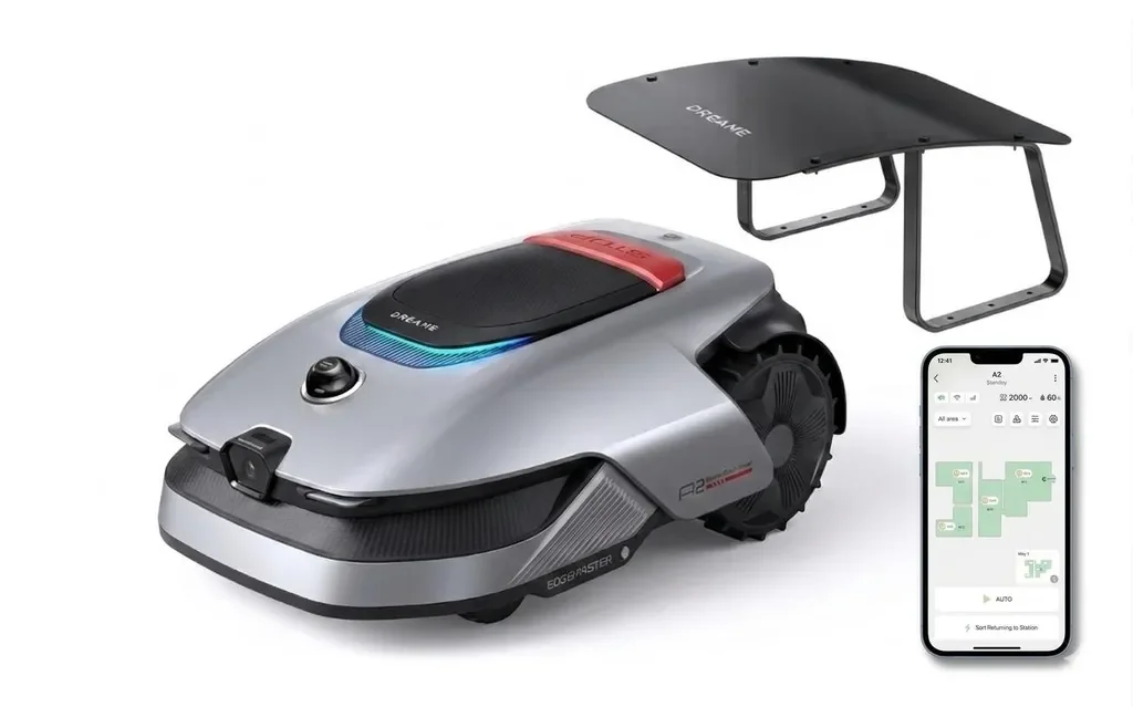 Dreame A2-1200 Akku Mähroboter mit Garage 1200 m2 3D LiDAR KI Vision