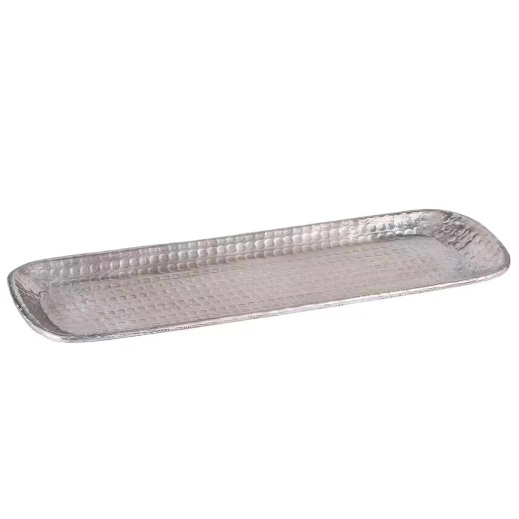 MARRAKESCH ORIENT & MEDITERRAN INTERIOR Dekotablett Hedye Silber 30 cm