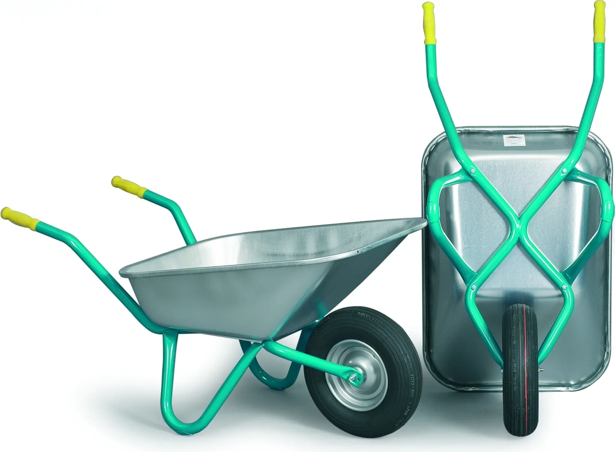 MEFRO 018500 Schubkarre 85 l verzinkte Wanne Luftrad Stahlfelge 250 kg