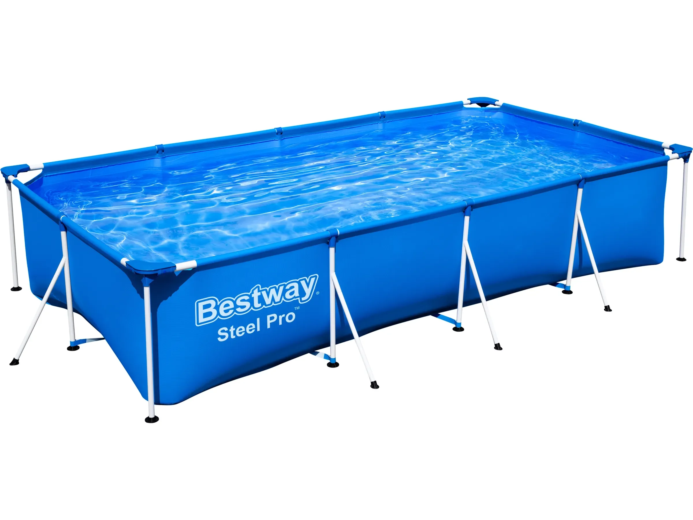 Bestway Steel Pro Frame Pool rechteckig 400x211x81 cm blau ohne Pumpe