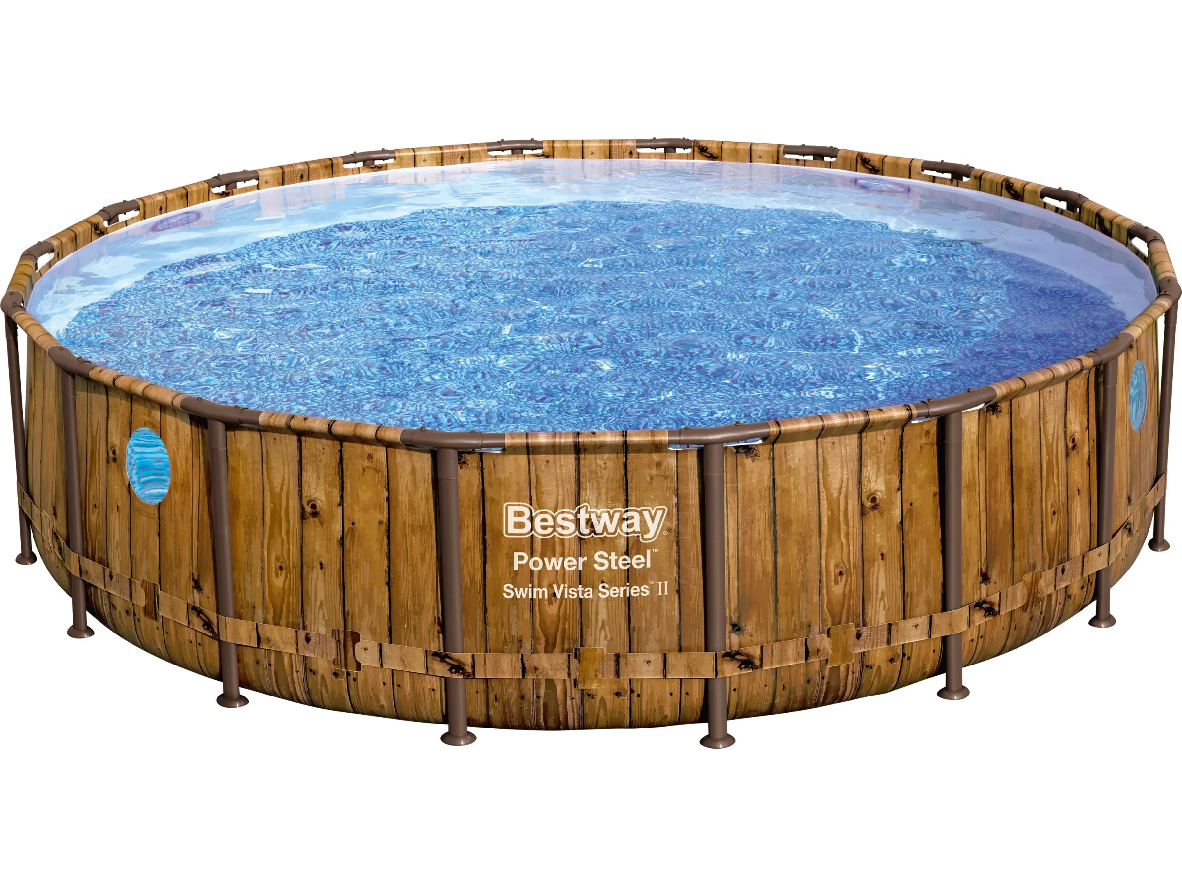 Bestway Power Steel Swim Vista Stahlrahmenpool Set 549x122 rund braun