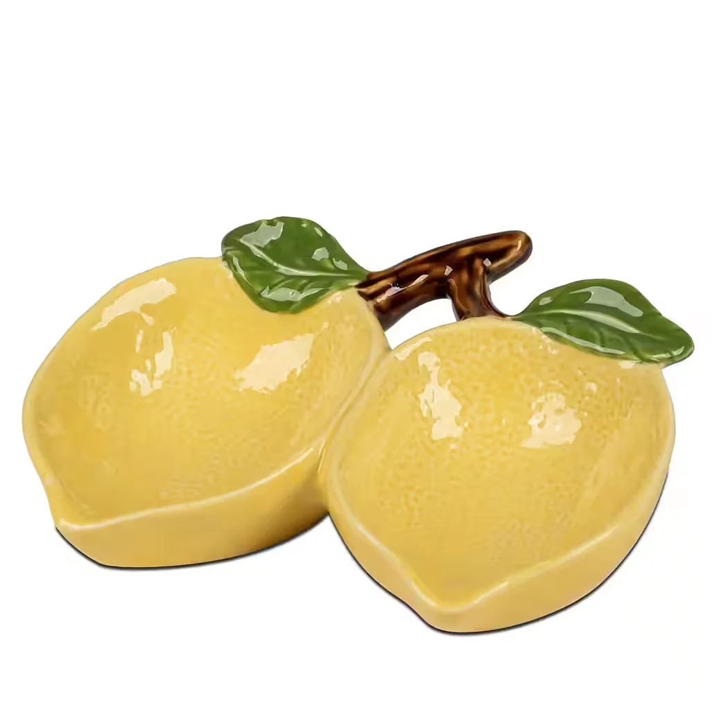 FORMANO Dekovase Limone mit Zitronenmotiv