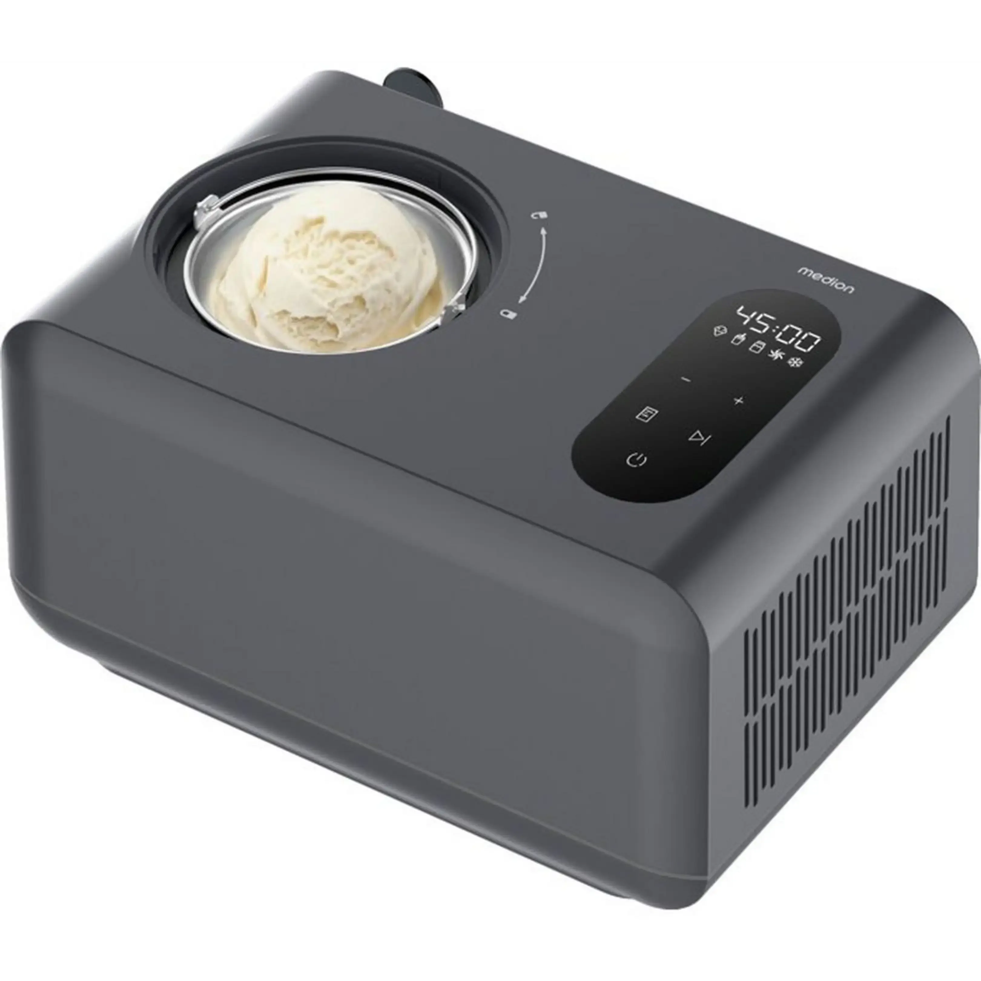 MEDION MD 100087 Eismaschine 150 W grau Speiseeisbereiter