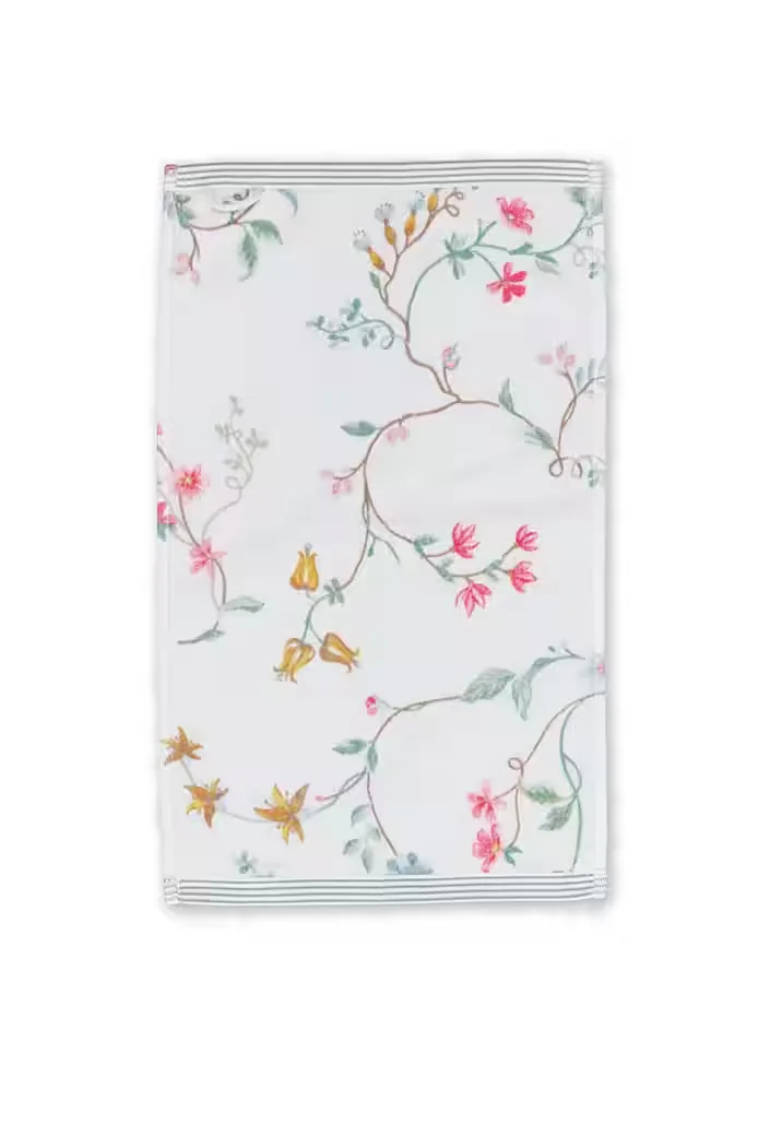 PIP STUDIO Les Fleurs Gästehandtuch weiß 30x50 cm