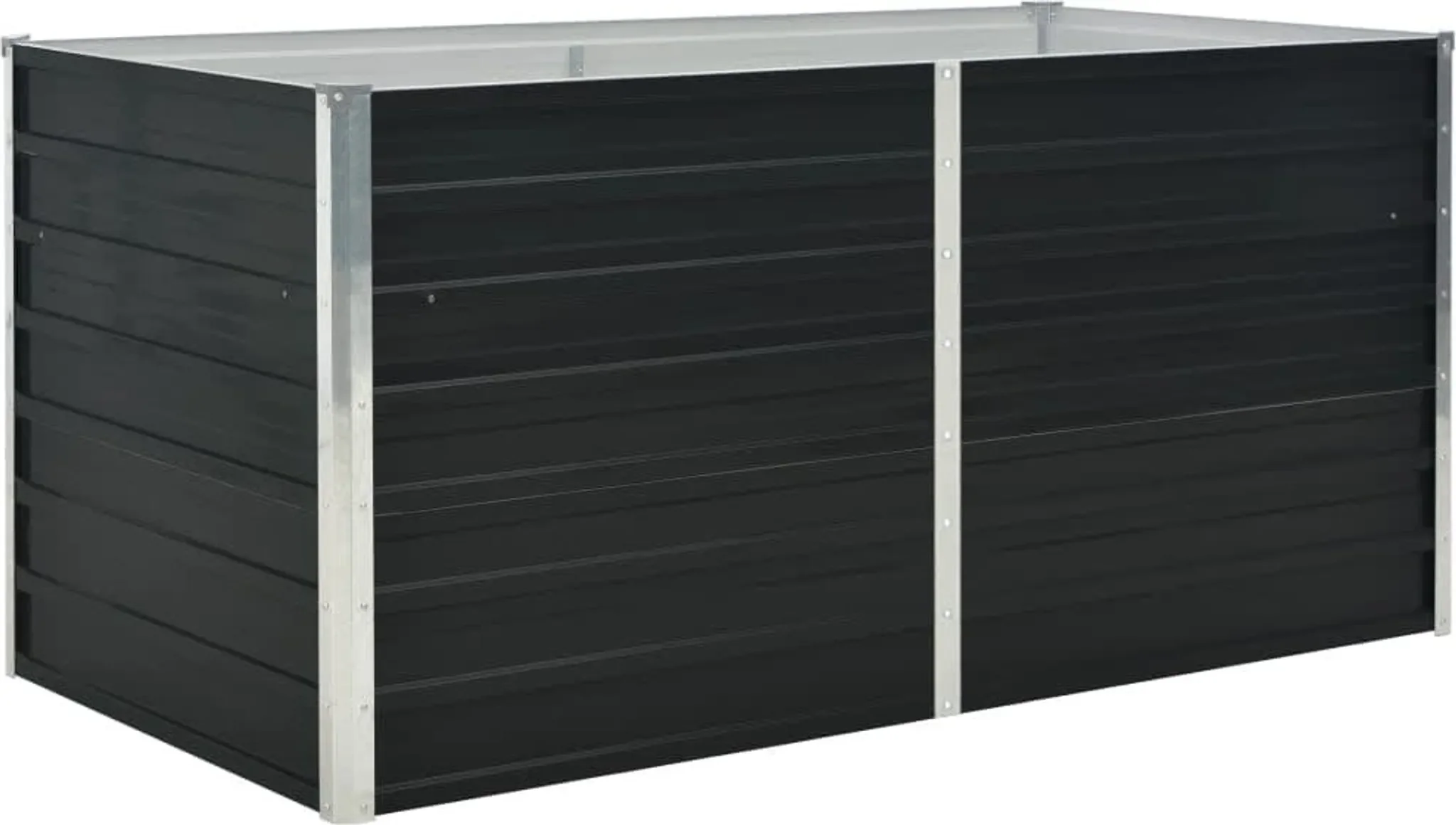 vidaXL Hochbeet Metall Anthrazit 160x80x77 cm Verzinkter Stahl