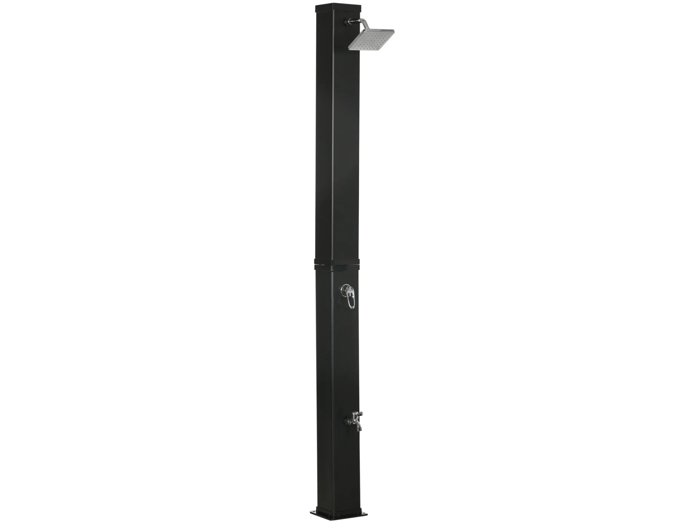 OUTSUNNY Solardusche Gartendusche schwarz 217 cm ABS Zinklegierung