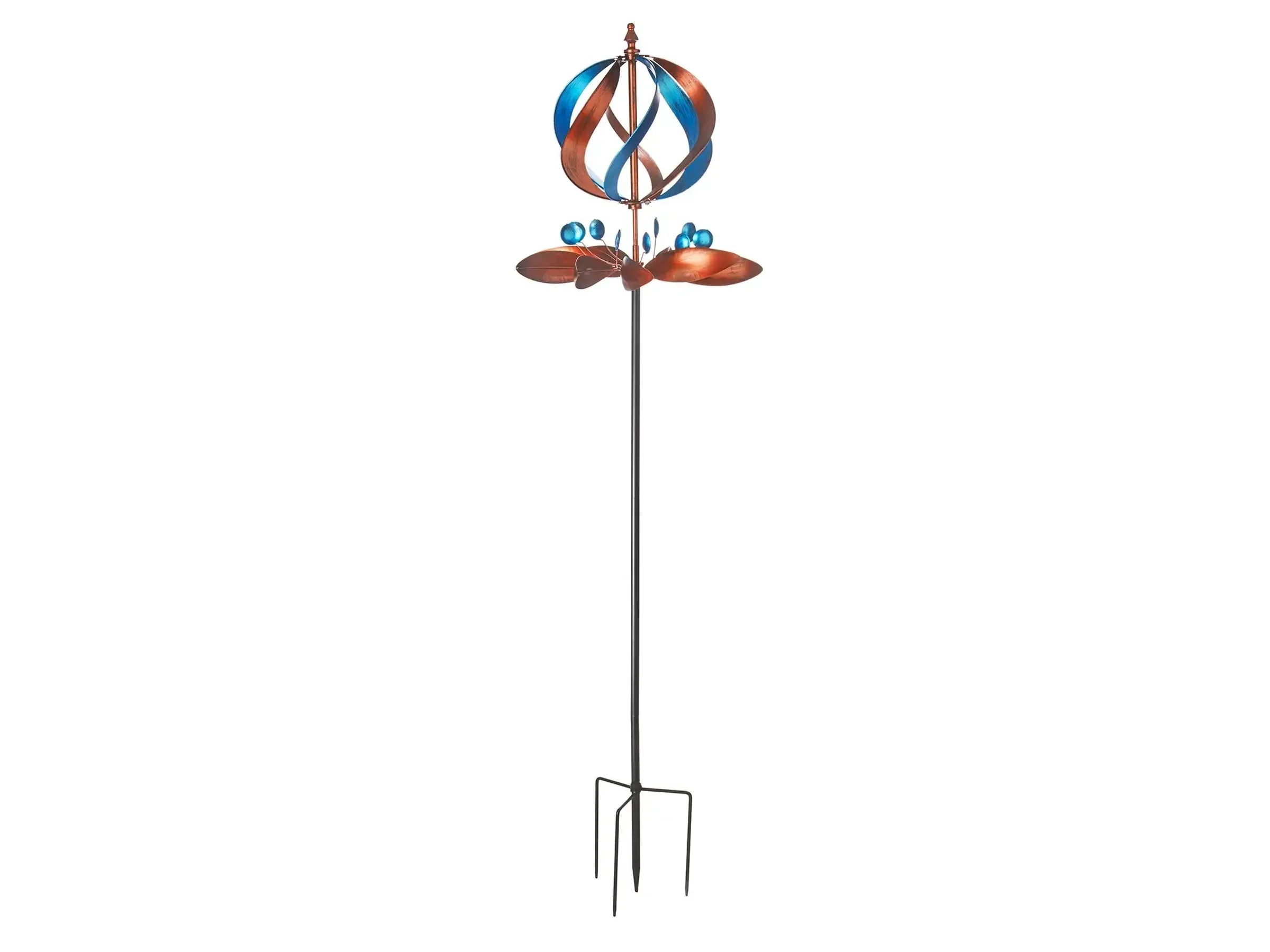 Kobolo Windrad XXL TWIRL Gartenstecker Windspiel Metall Deko