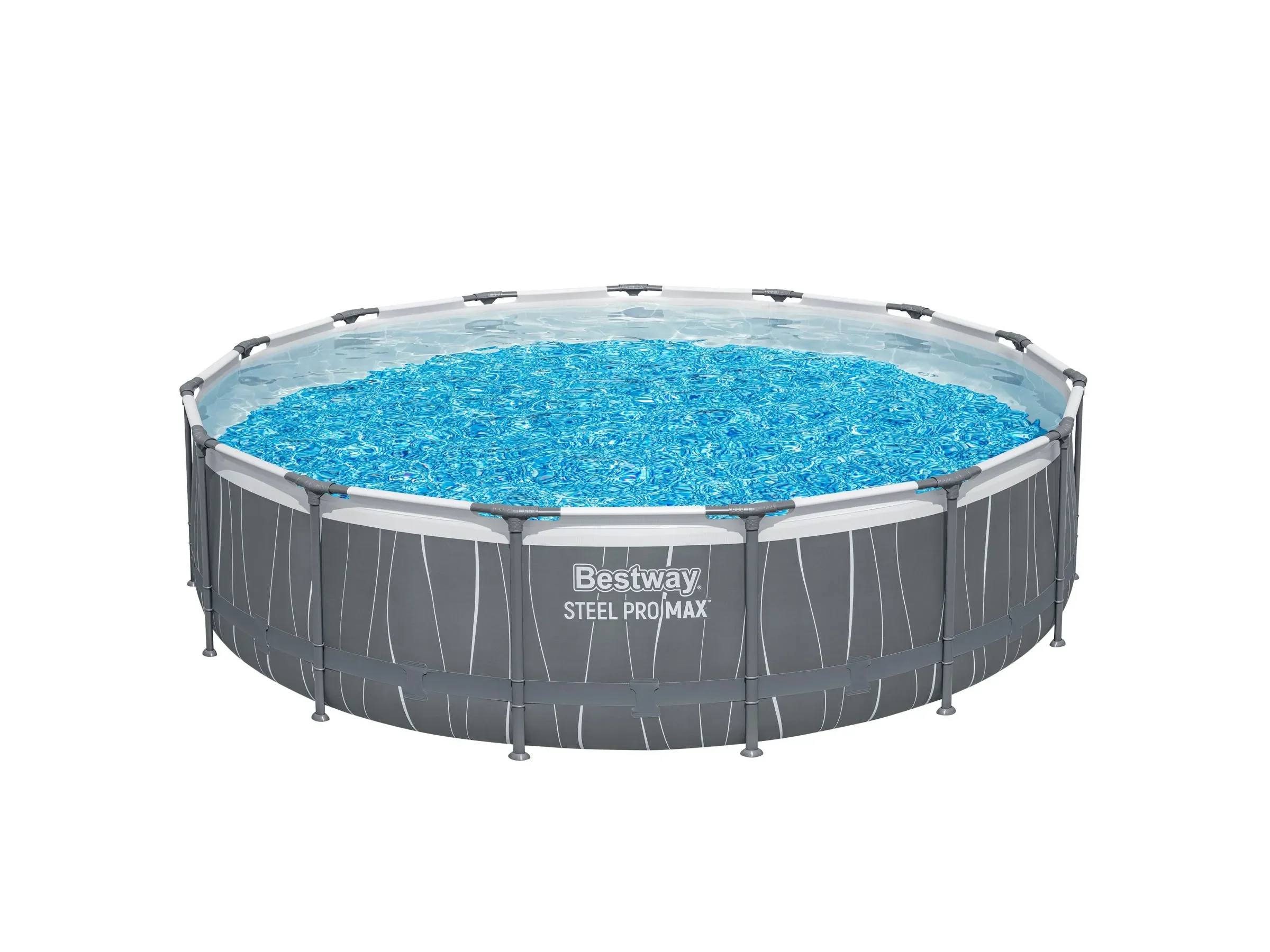Bestway Steel Pro MAX Stahlrahmenpool LED Design 457x107 cm rund