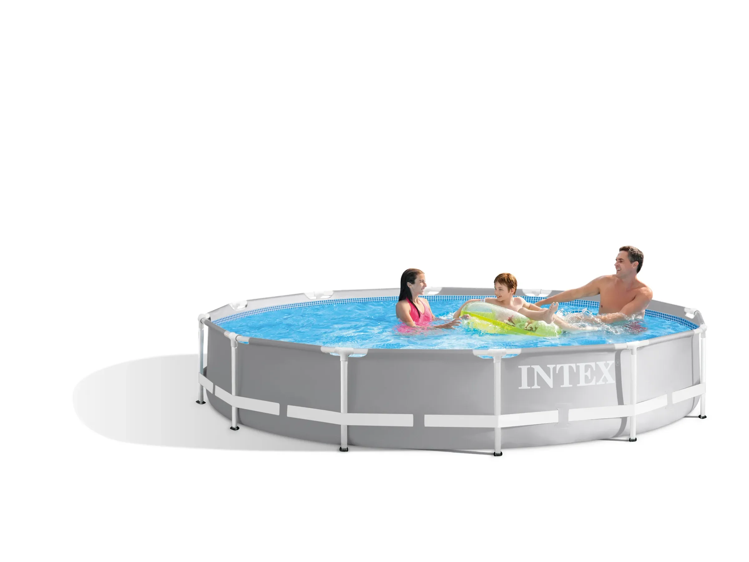 Intex Prism Rondo Frame Pool-Set 366 x 76 cm Grau Stahlrahmenpool