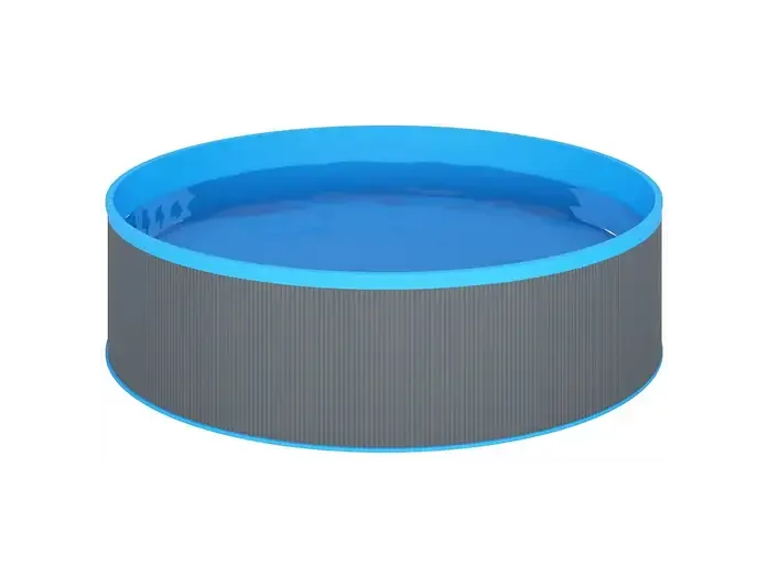 vidaXL Pool 92808 grau Aufstellpool für Garten