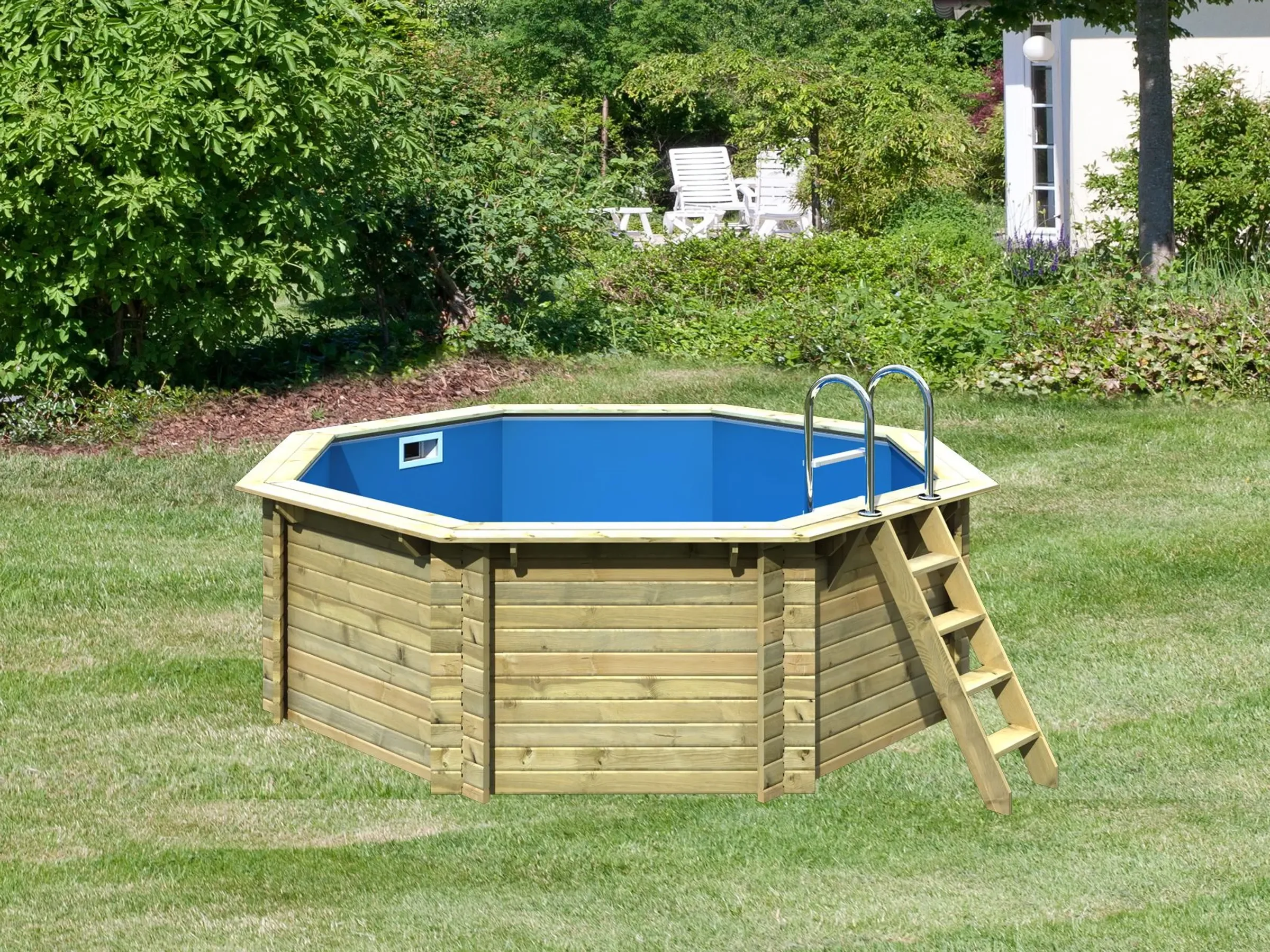 KARIBU Pool 1 Aufstellpool Set A mit Skimmer