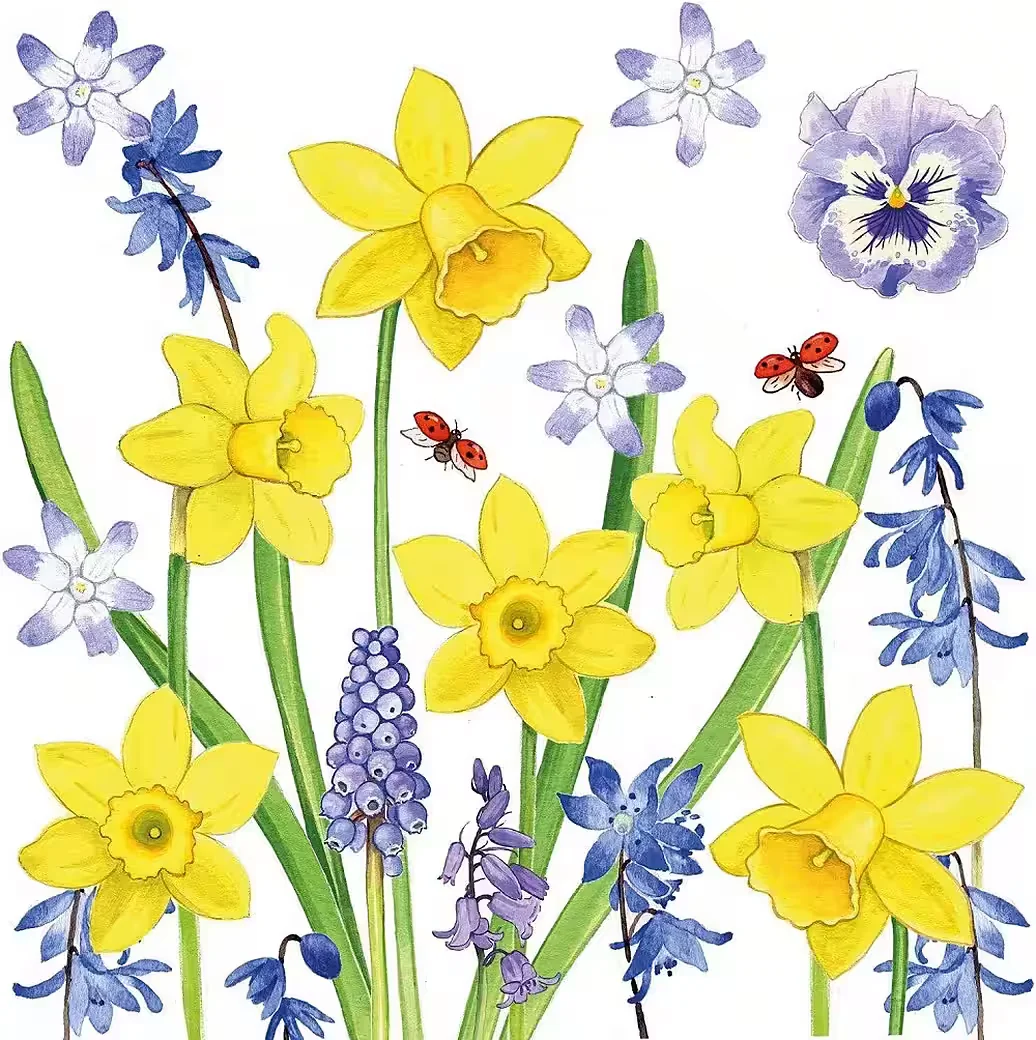 Ambiente Papierservietten 33x33 Lunch Party Narzissen Narcissus Love