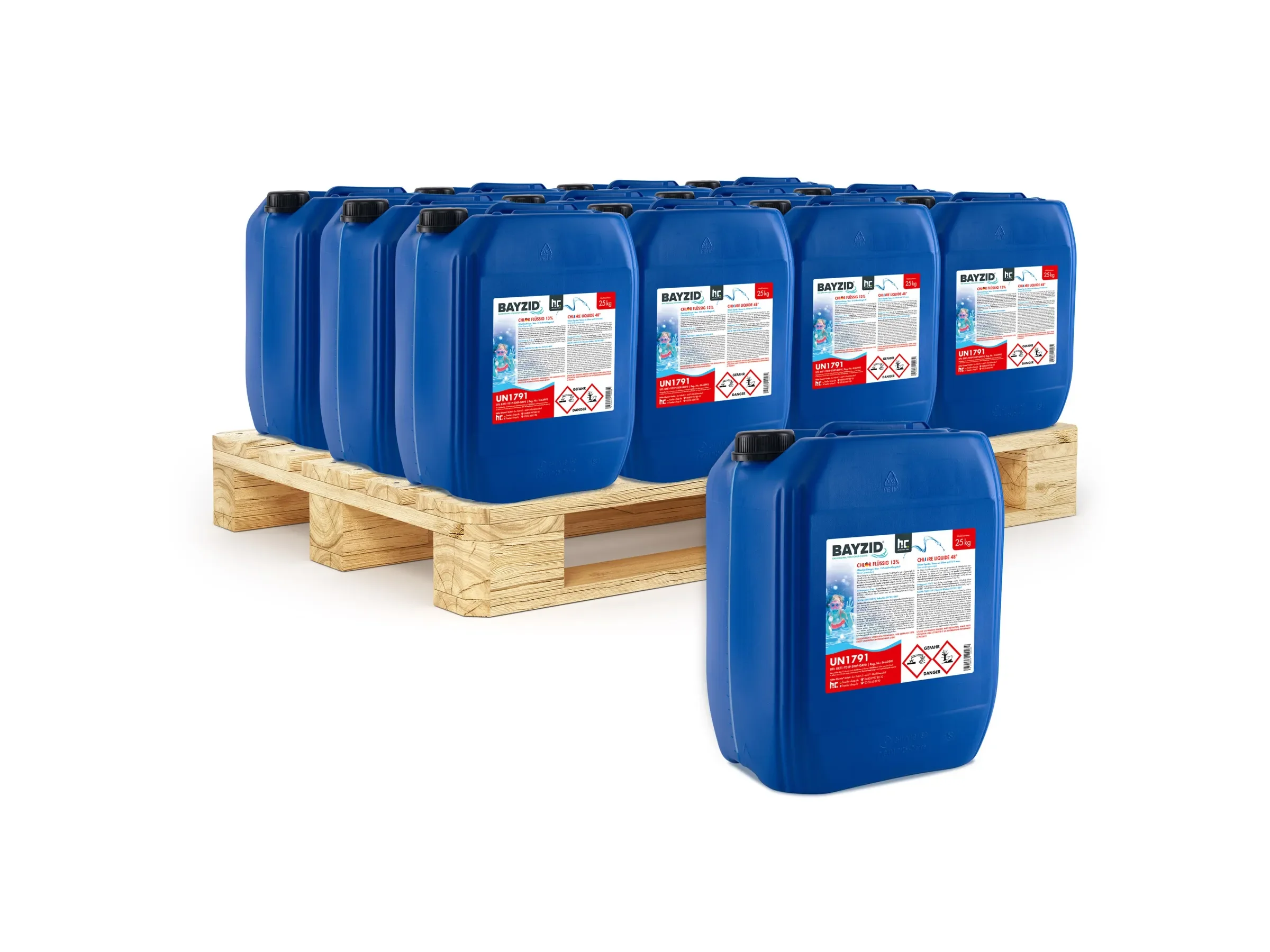 Bayzid Flüssigchlor 13 Prozent Pool 24 x 25 kg Kanister