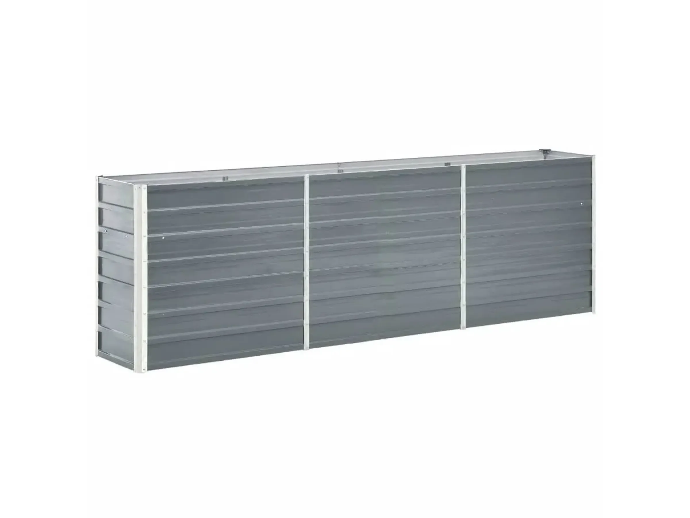 DELUKE OSKAR Hochbeet 240x40x77 cm Grau Verzinkter Stahl Gartenbeet