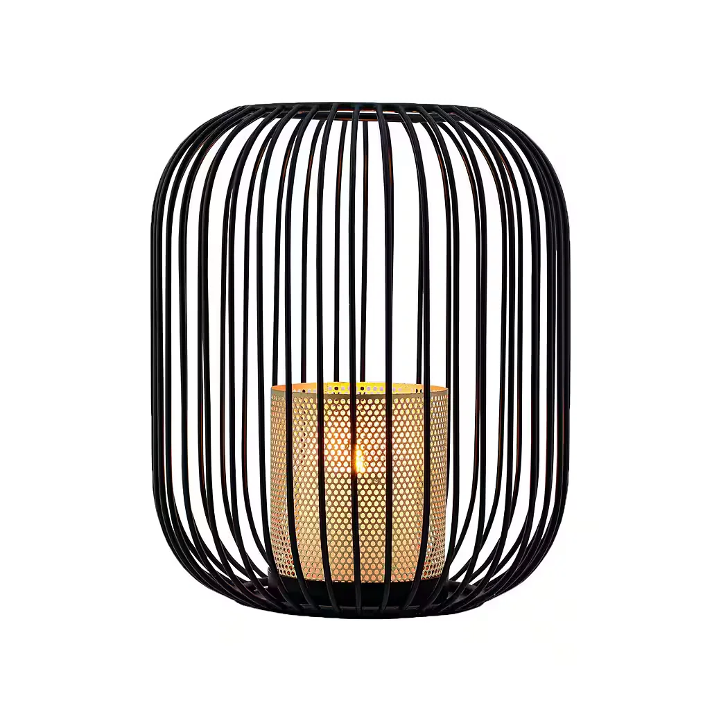 Marrakesch Orient & Mediterran Interior Kerzenhalter Windlicht schwarz