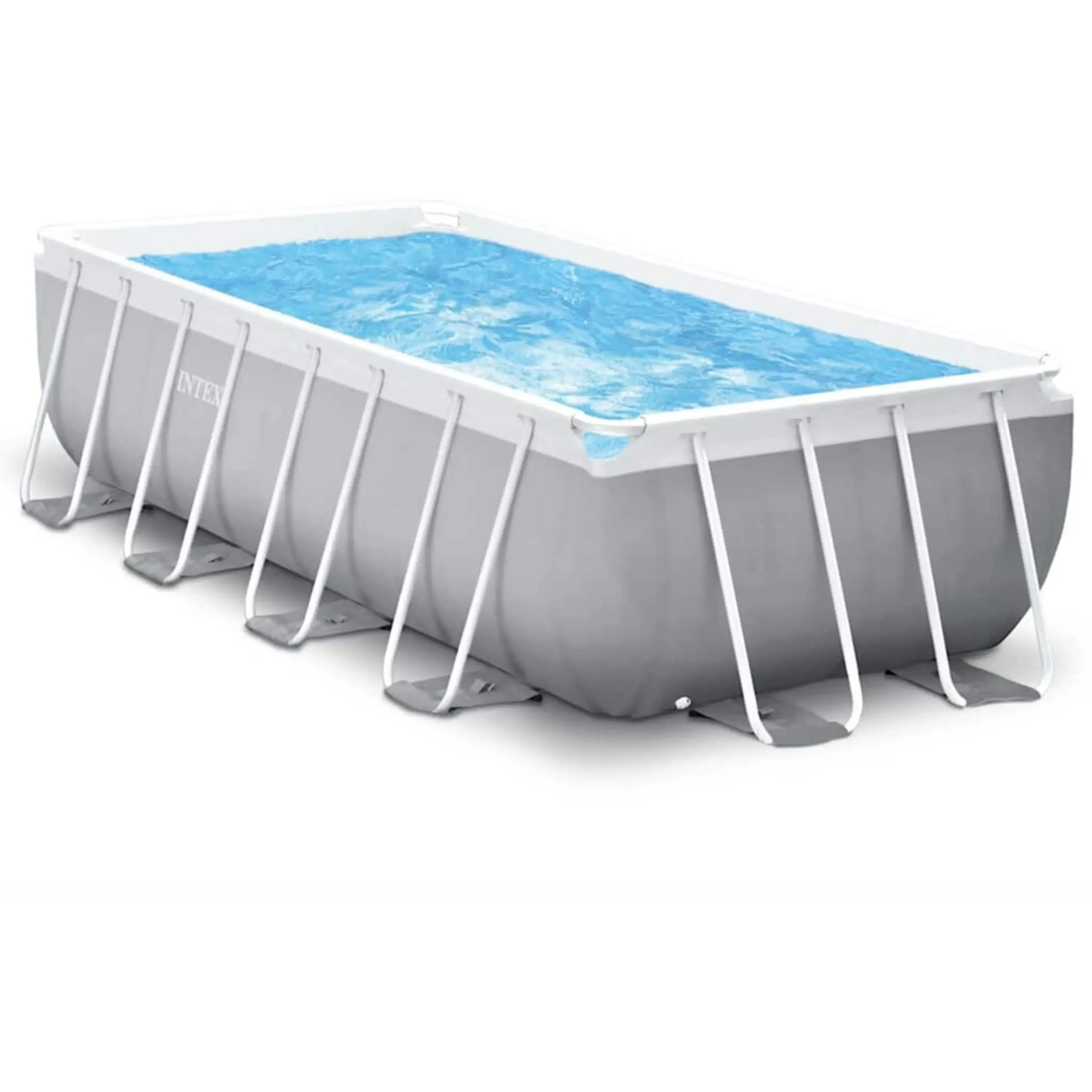 Intex Prism Frame Pool 400x200 cm 26788GN mit Filterpumpe grau
