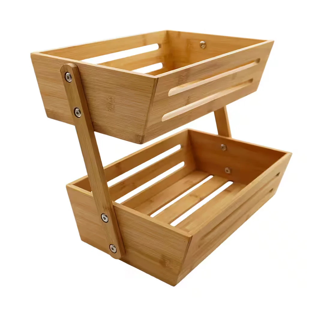 HAUSLEBEN Obstschale Obstkorb 2 Etagen 34x22x28 cm