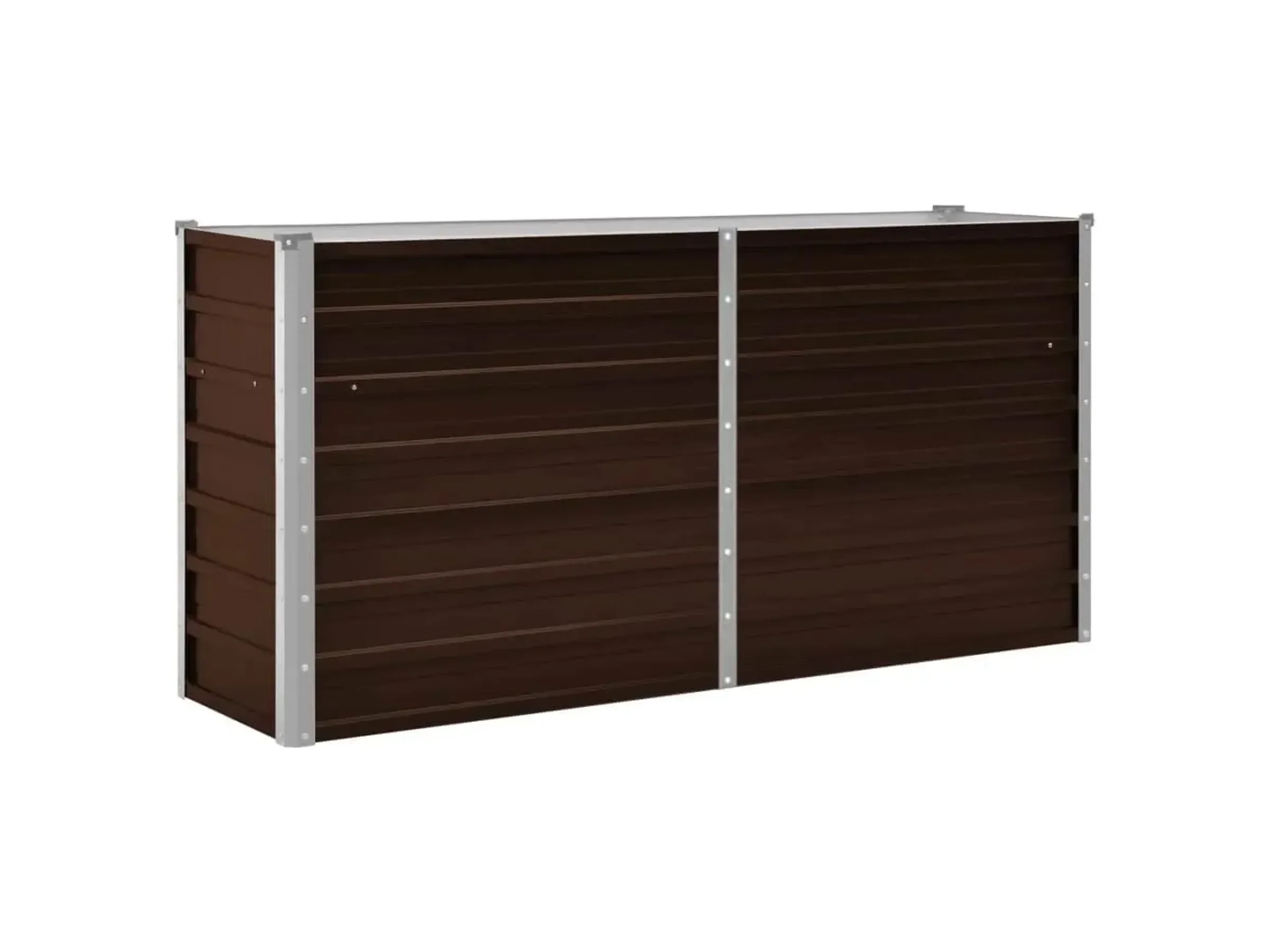 DELUKE OSKAR Garten Hochbeet Metall braun 160x40x77 cm Stahl verzinkt