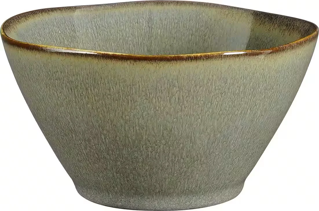 MICA DECORATIONS Servierschale Racco Steingut 7,5 x 14 cm Eiche