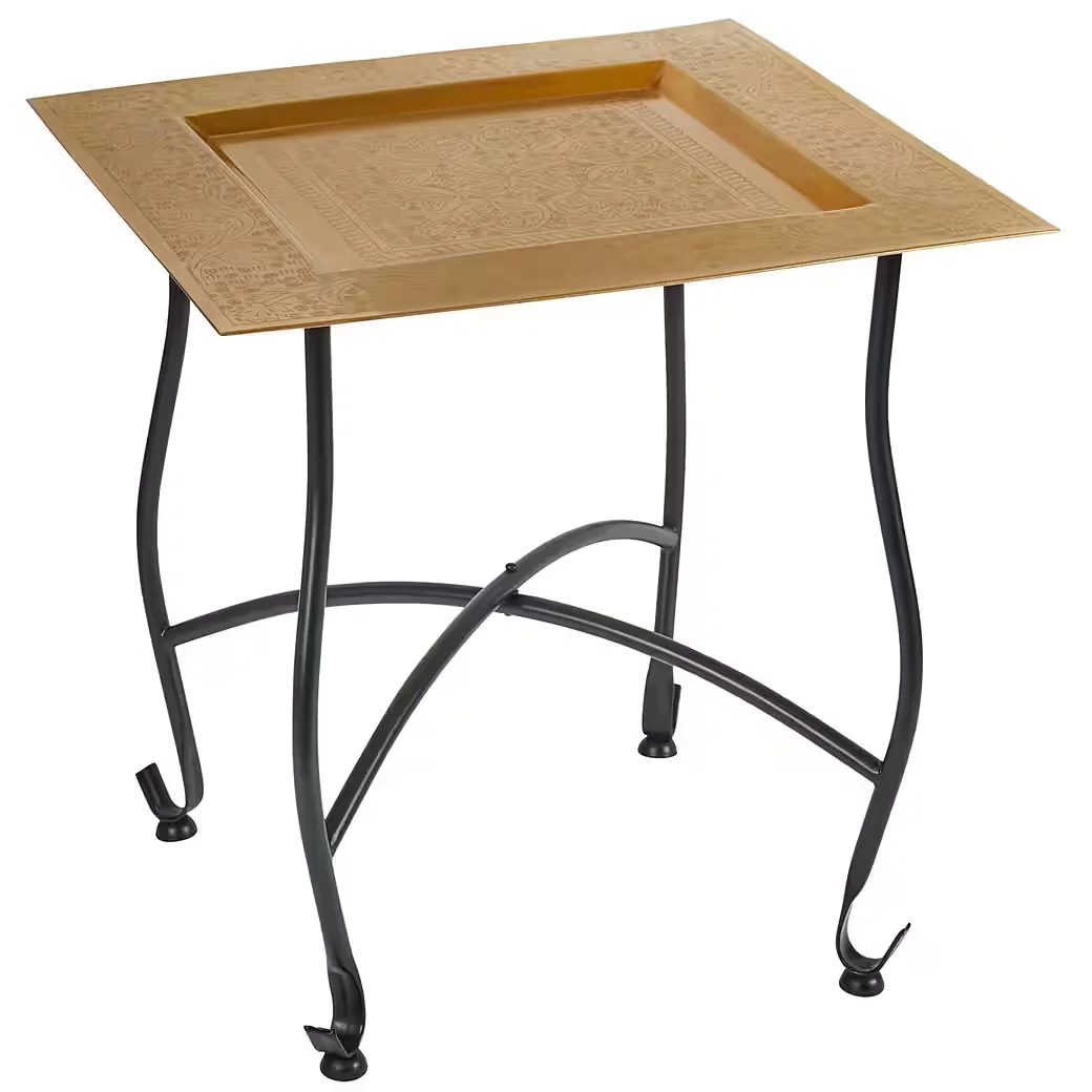 Marrakesch Orient und Mediterran Interior Beistelltisch Metall Gold