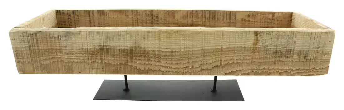 DEKOLEIDENSCHAFT Dekoschale Used Look recyceltes Holz Kerzentablett