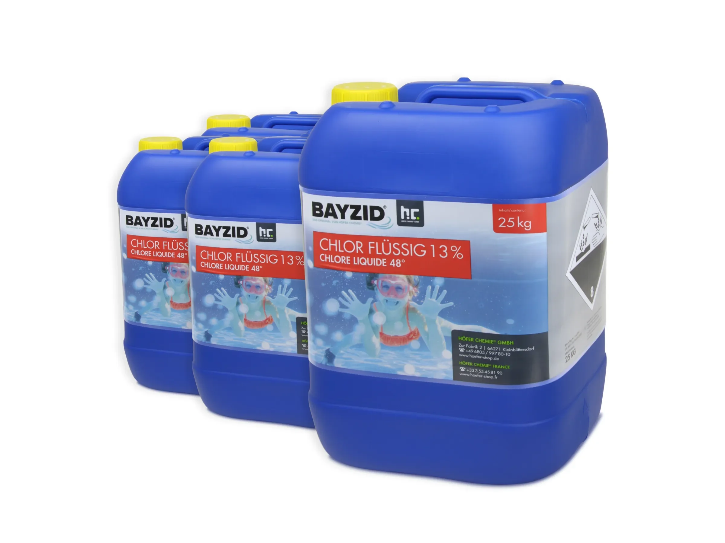 Bayzid Natriumhypochlorit 13 Prozent Flüssigchlor 4 x 25 kg Pool