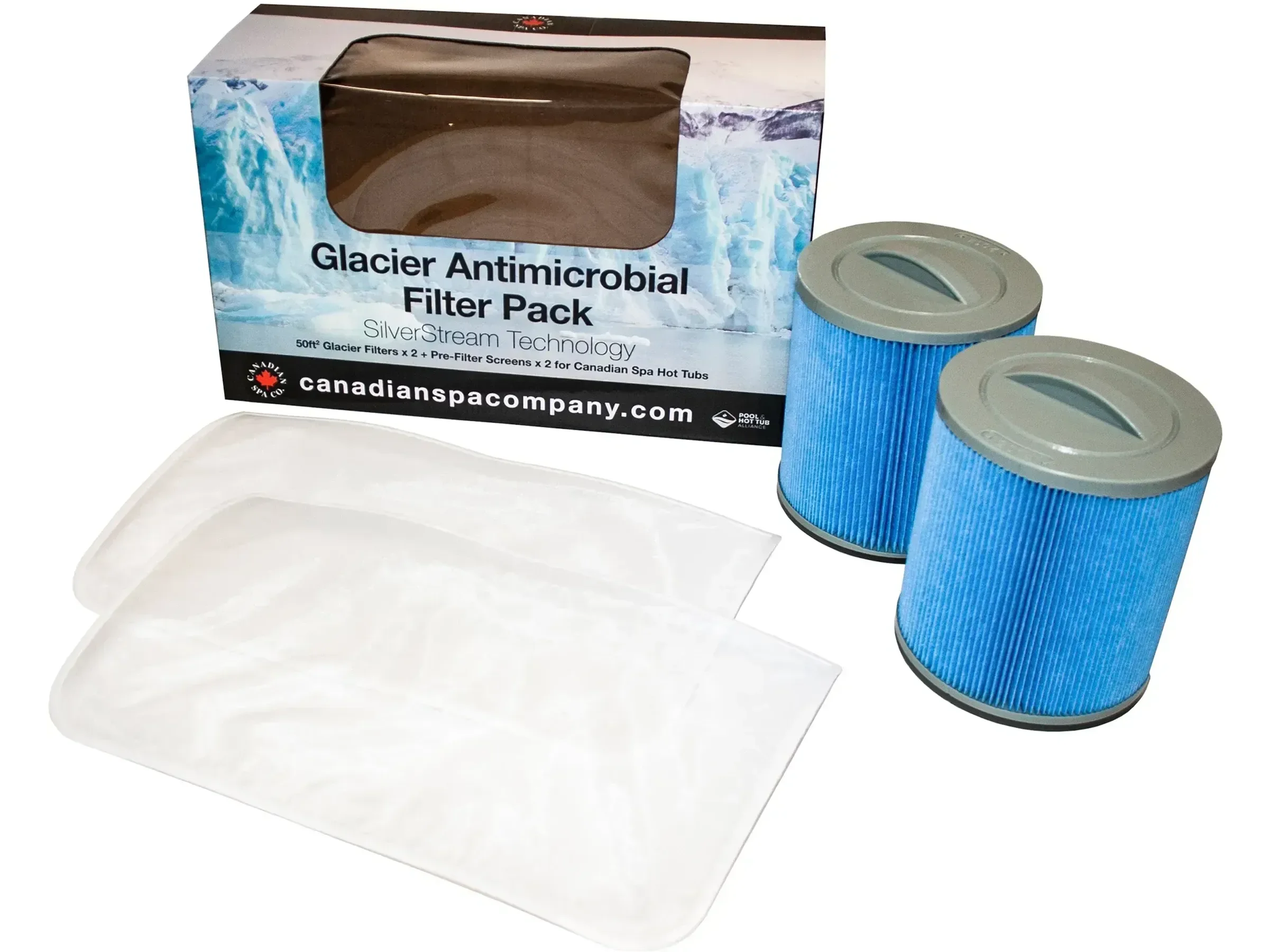 Canadian Spa Filterset für Acrylpools 2 Glacier Filter und 2 Vorfilter