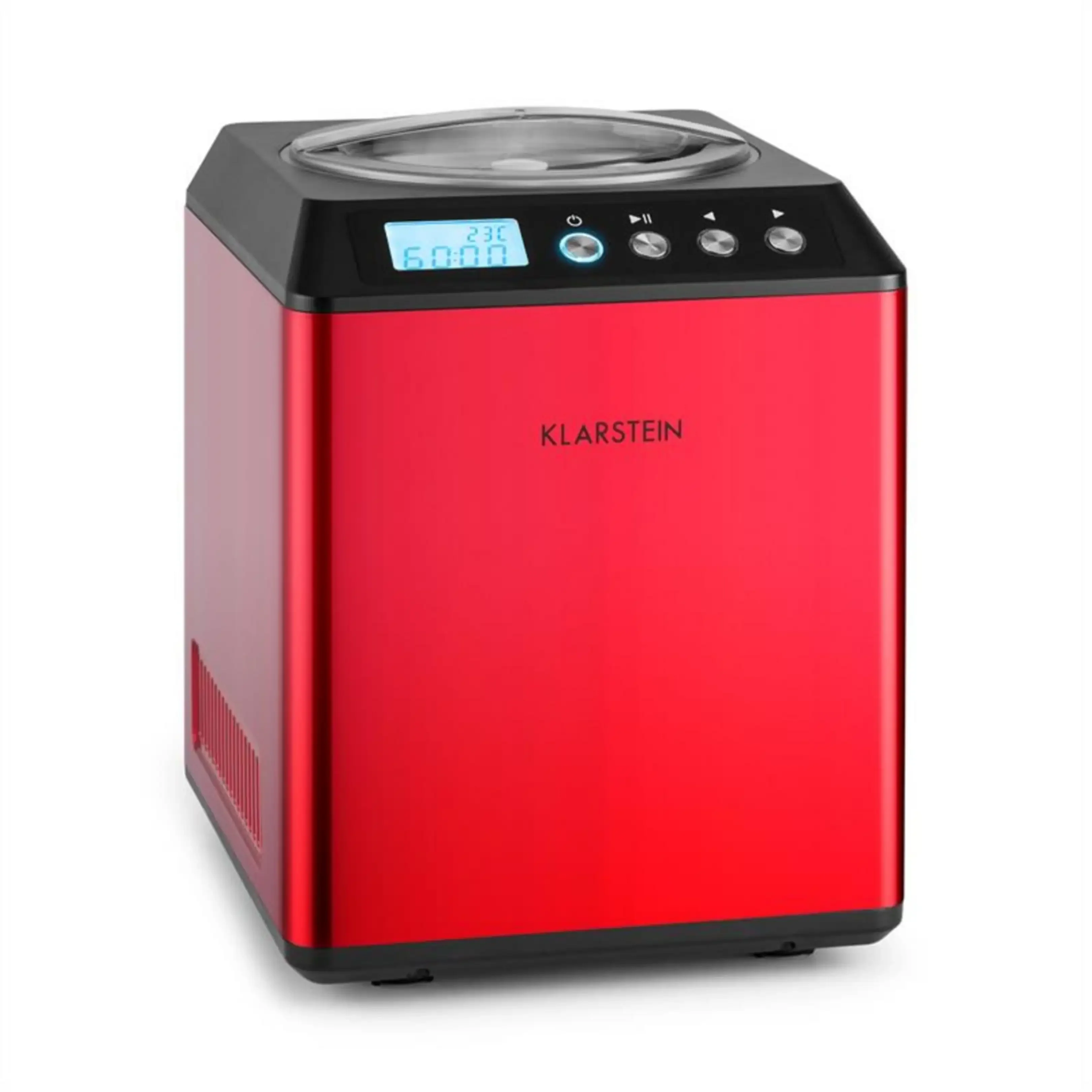 KLARSTEIN Vanilla Sky Kompressor Eismaschine 180 W Rot Metallic