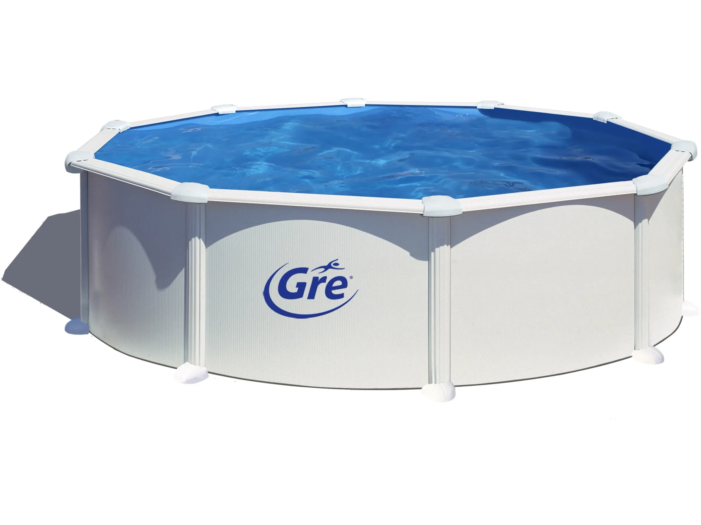 GRE Stahlwandpool Atlantis 460 x 132 cm rund weiß
