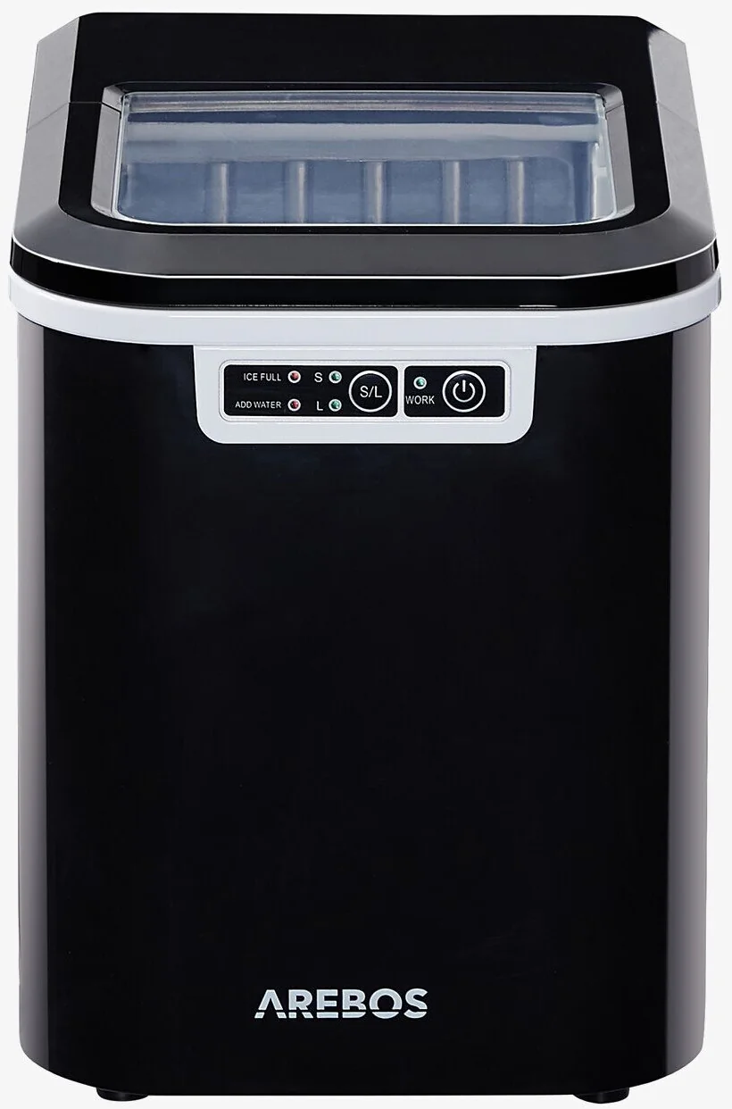 AREBOS Icemaker Eiswürfelmaschine 2,2 L 120 W schwarz
