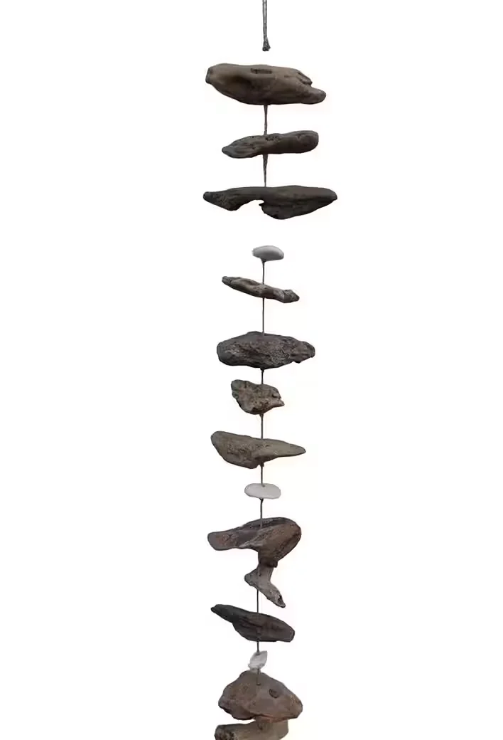 DEKO-IMPRESSION Hängedeko Treibholz Girlande 100 cm maritim Steine