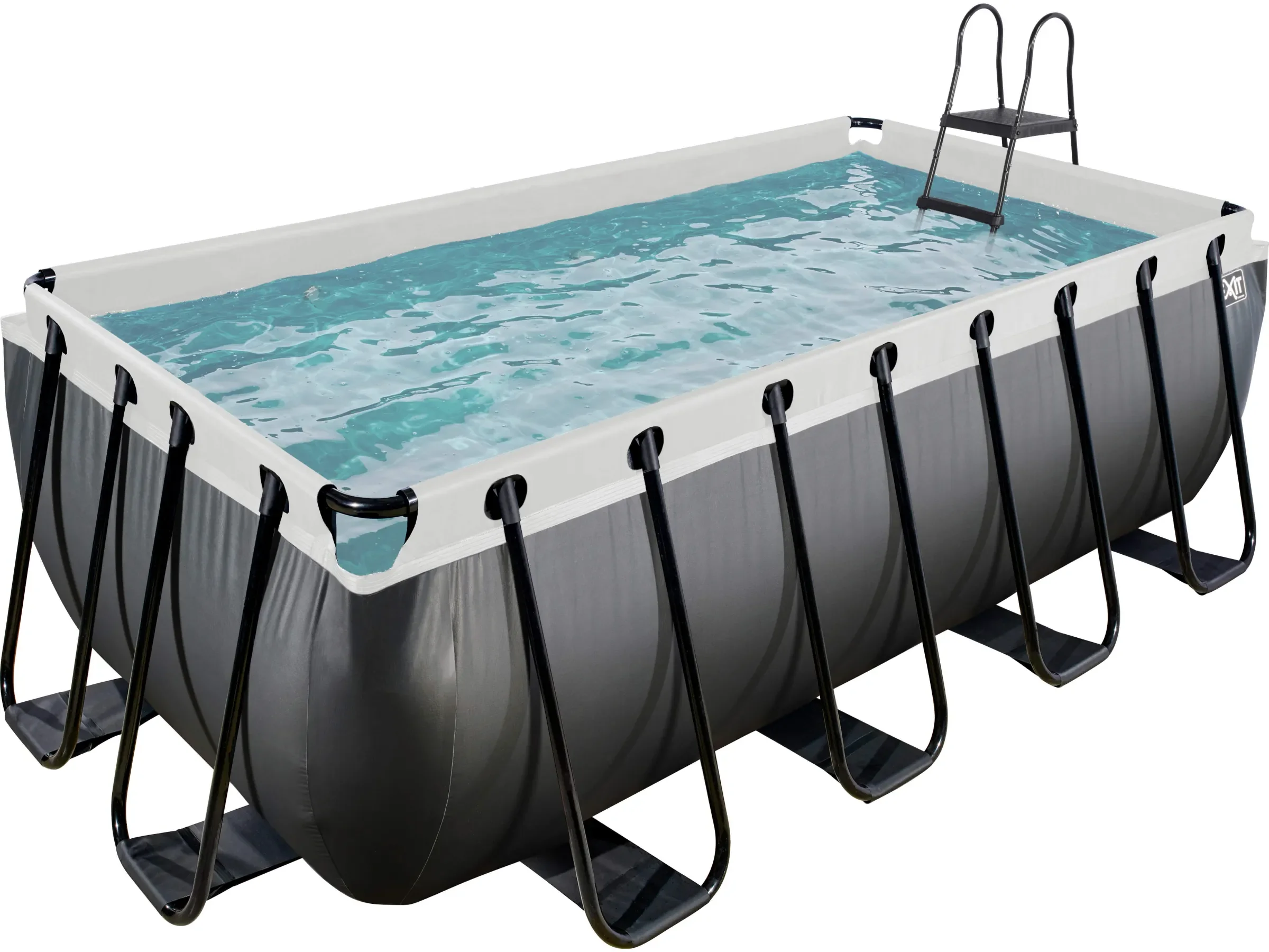 Exit Black Leather Aufstellpool 400x200x122 cm mit Sandfilterpumpe