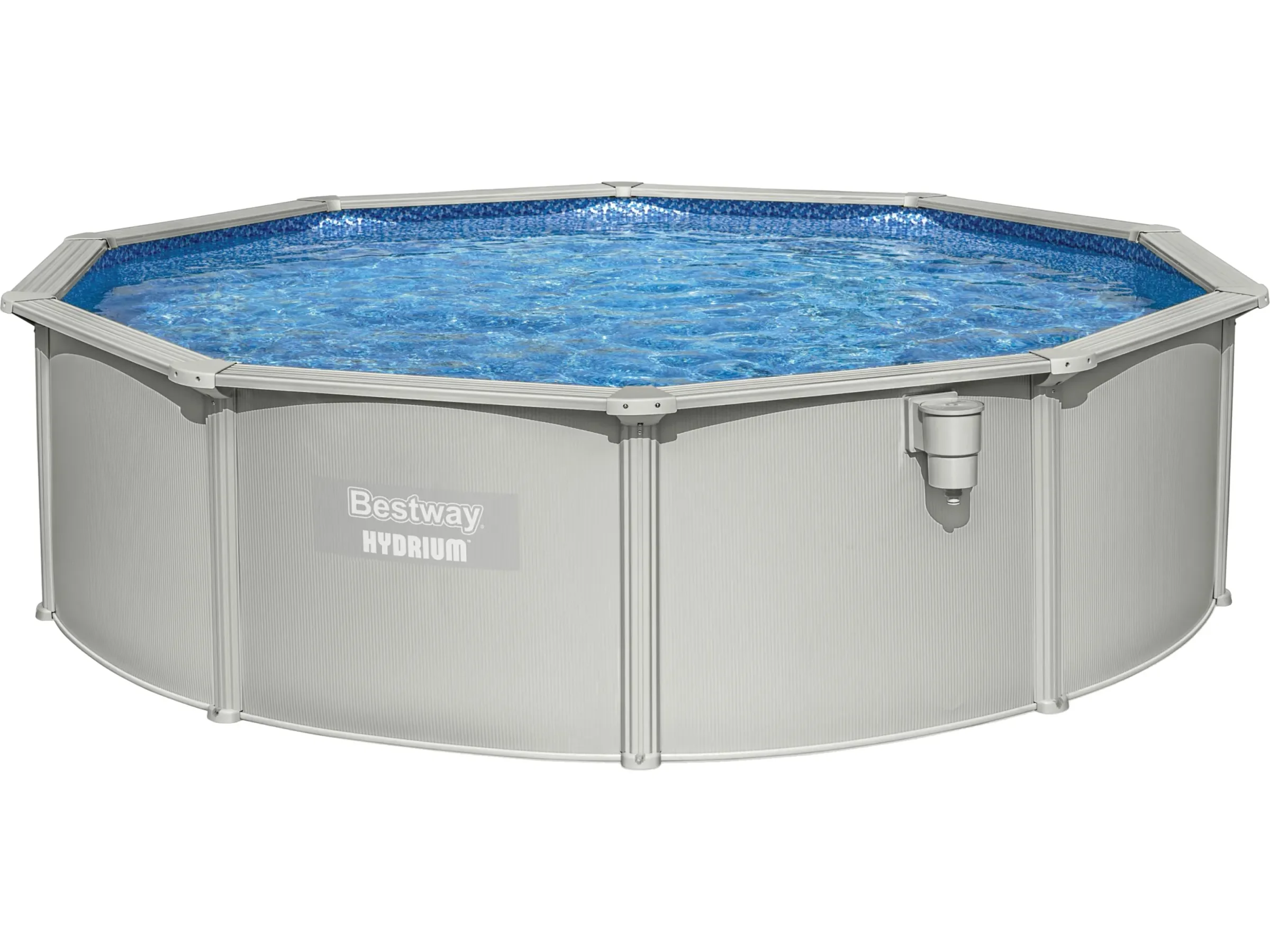 Bestway Hydrium Stahlwandpool mit Sandfilteranlage 460x120 cm Grau