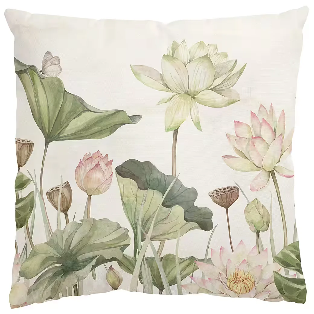 BILDERDEPOT24 Dekokissen Kissenhülle Outdoor grün Blumen Garten