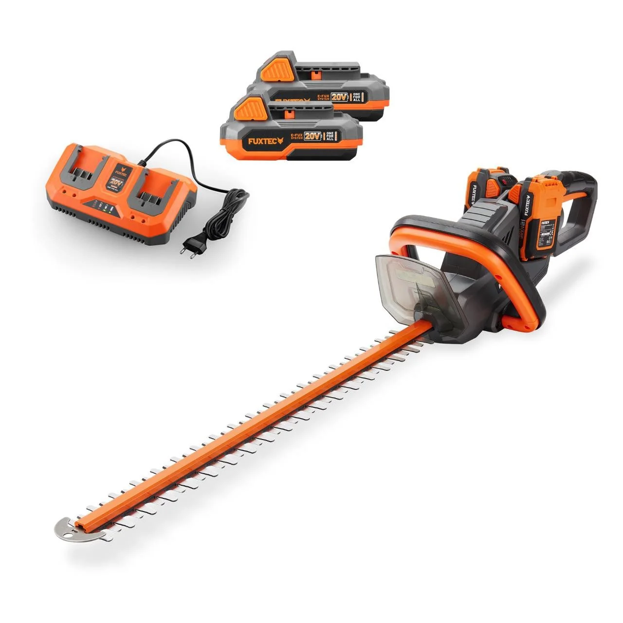FUXTEC Akku-Heckenschere FX-E2HSSET kabellos für Heckenpflege