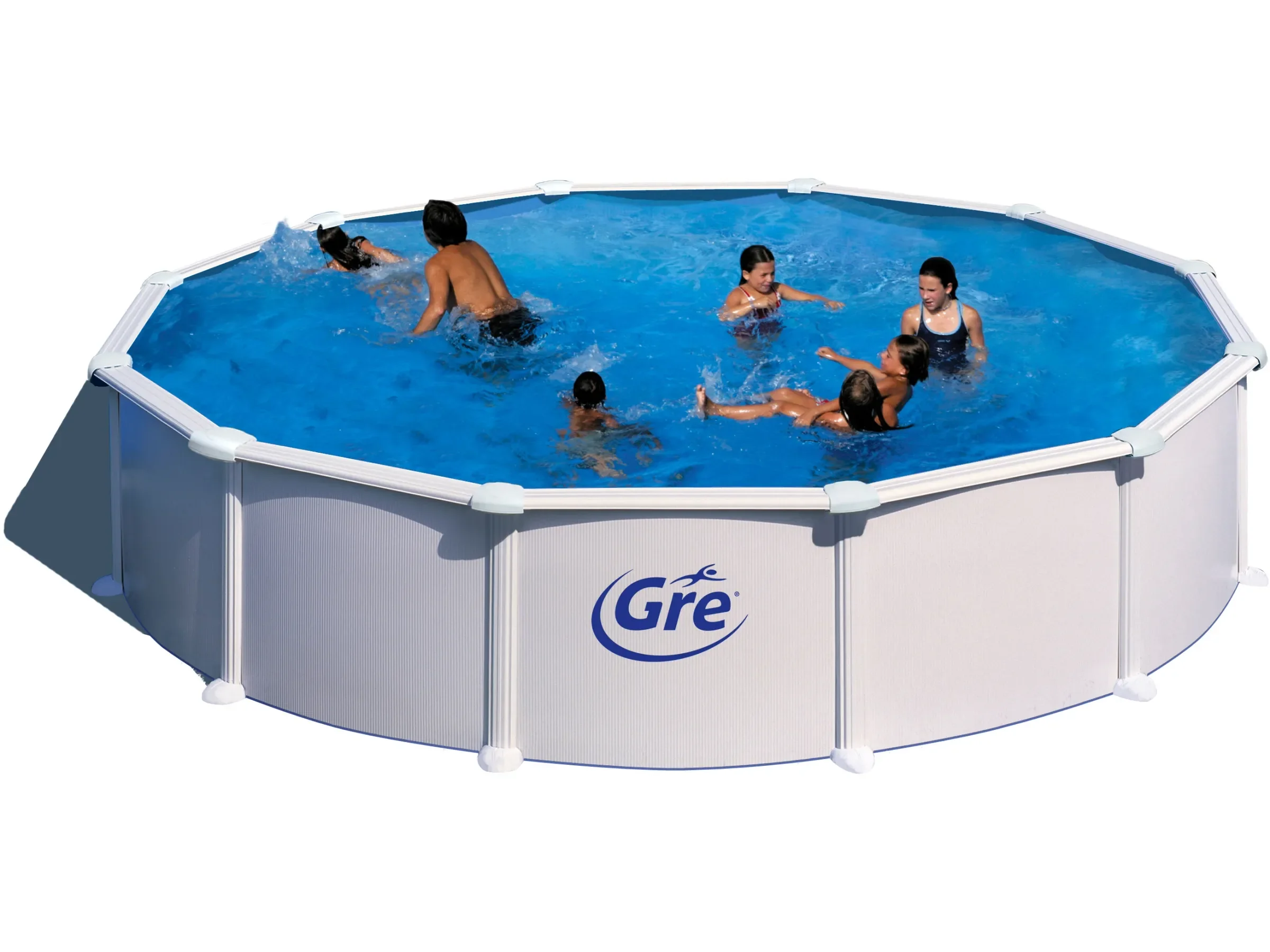 GRE Atlantis Stahlwandpool 550 x 132 cm Rundpool weiß