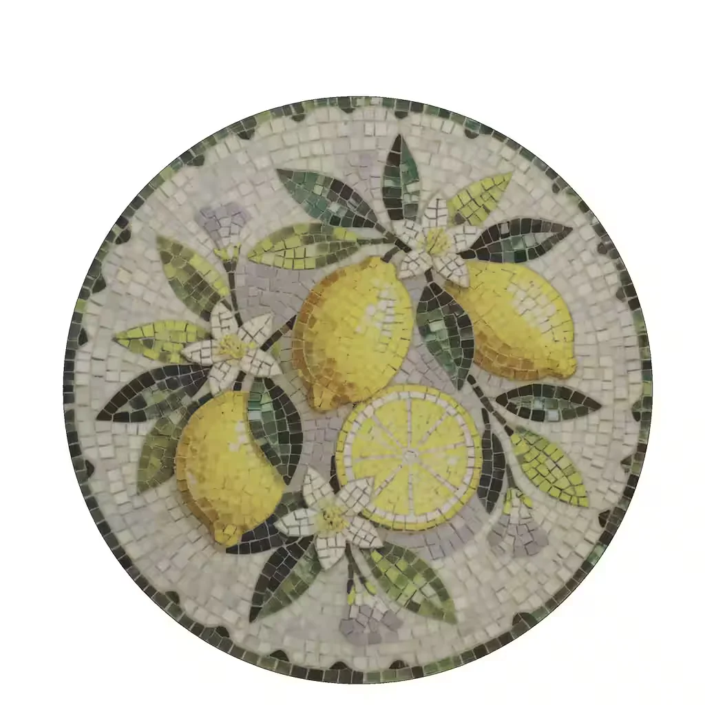 CHIC ANTIQUE Chartres Steingut Teller Tablett mediterranes Mosaik